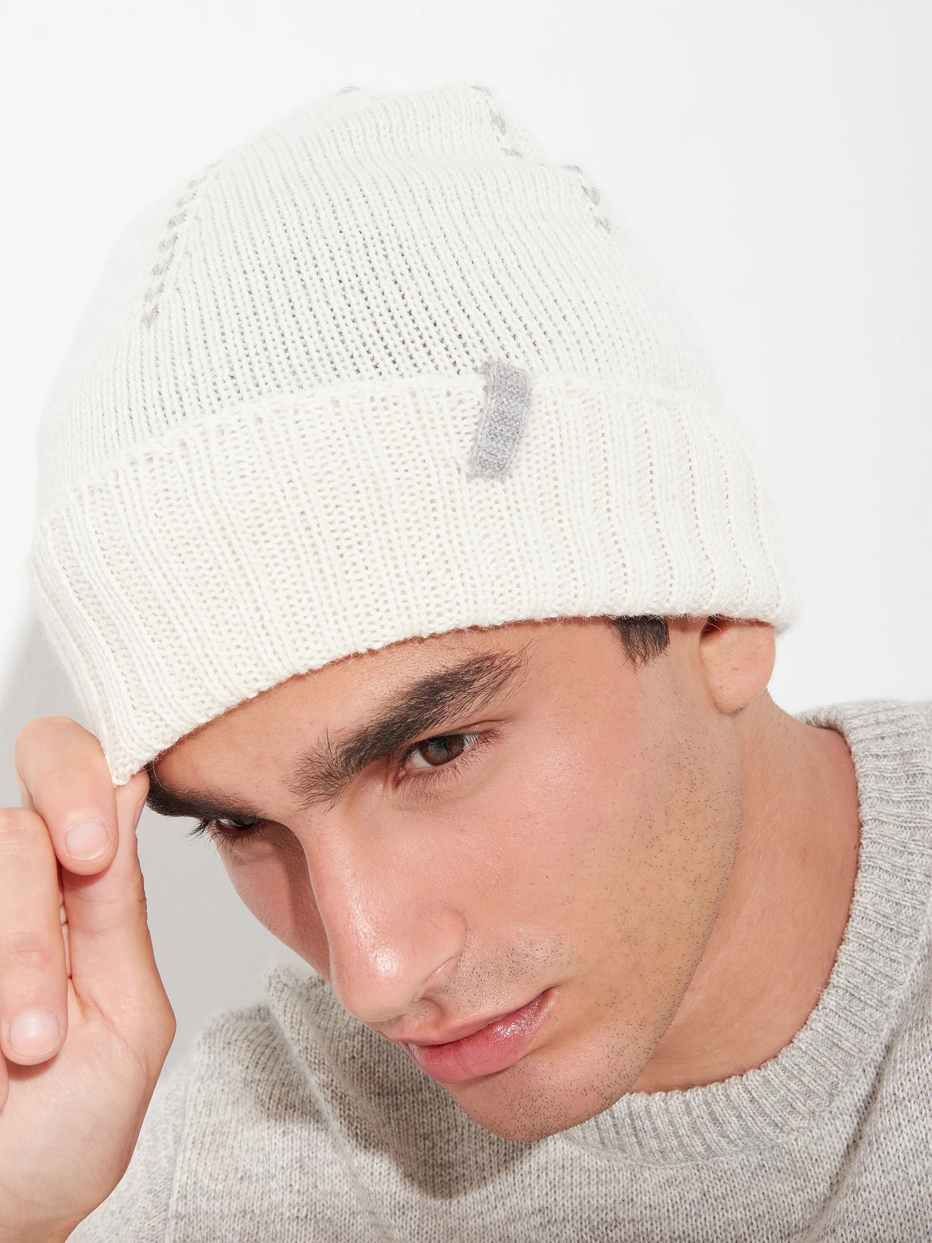 Beanie Hat Baby Alpaca Color Beige - Image 5