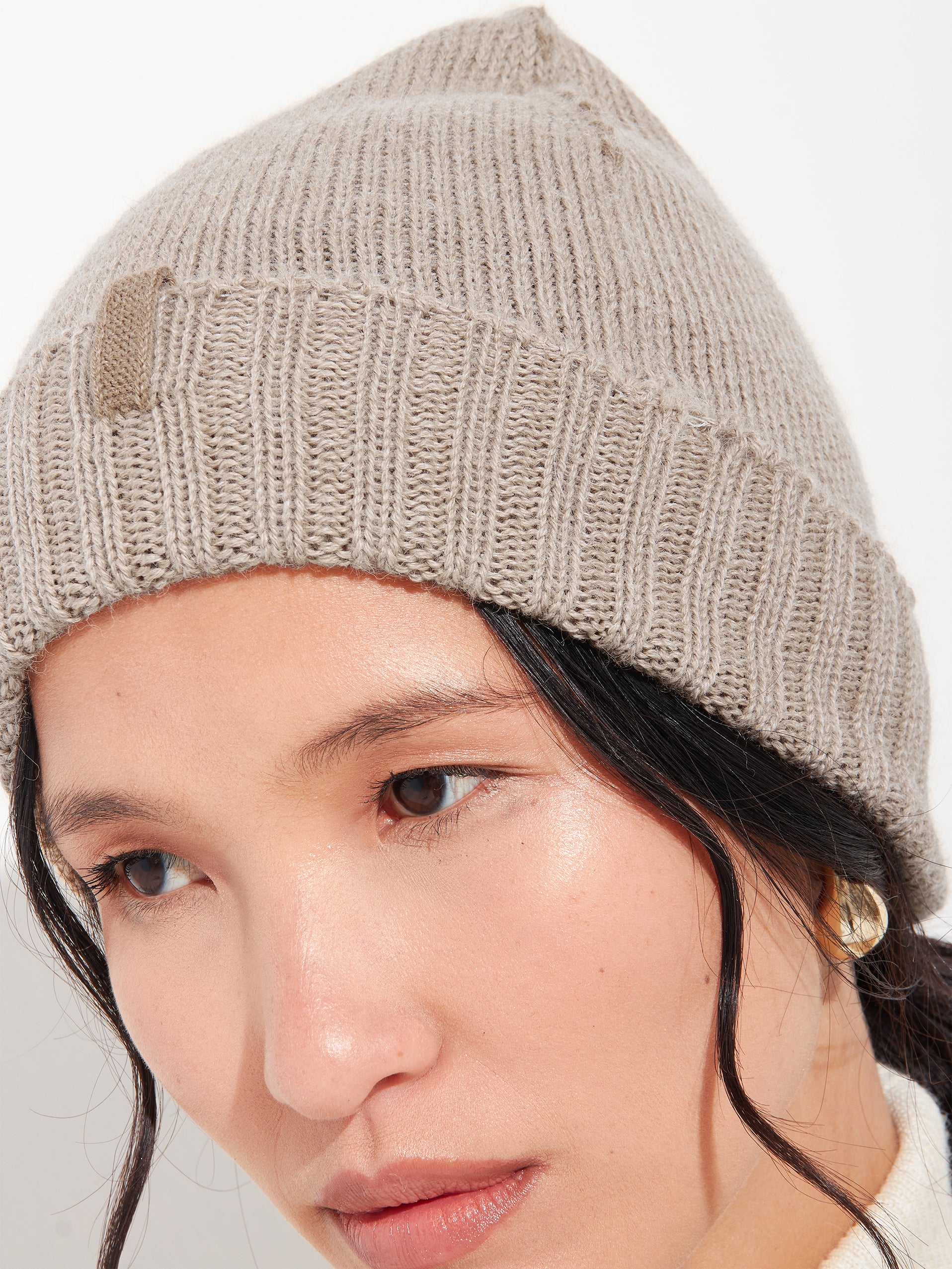 Beanie Hat Baby Alpaca Color Brown - Image 4
