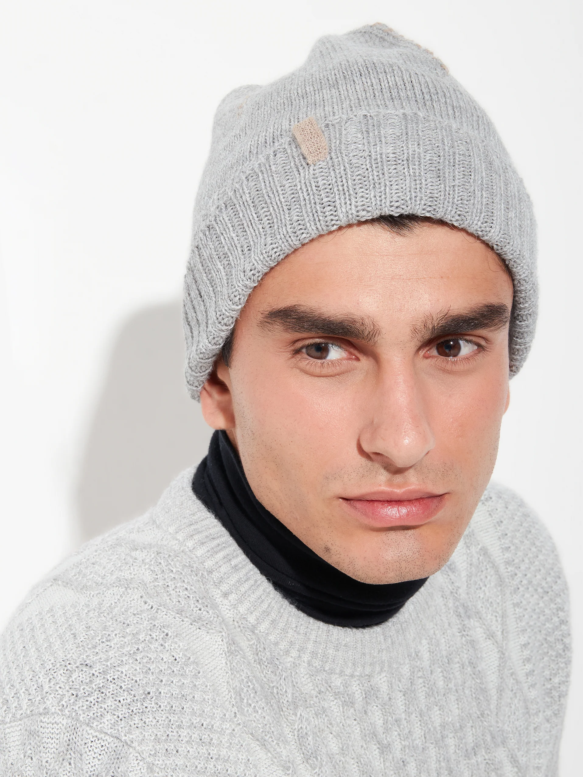 Beanie Hat Baby Alpaca Color Grey - Image 5