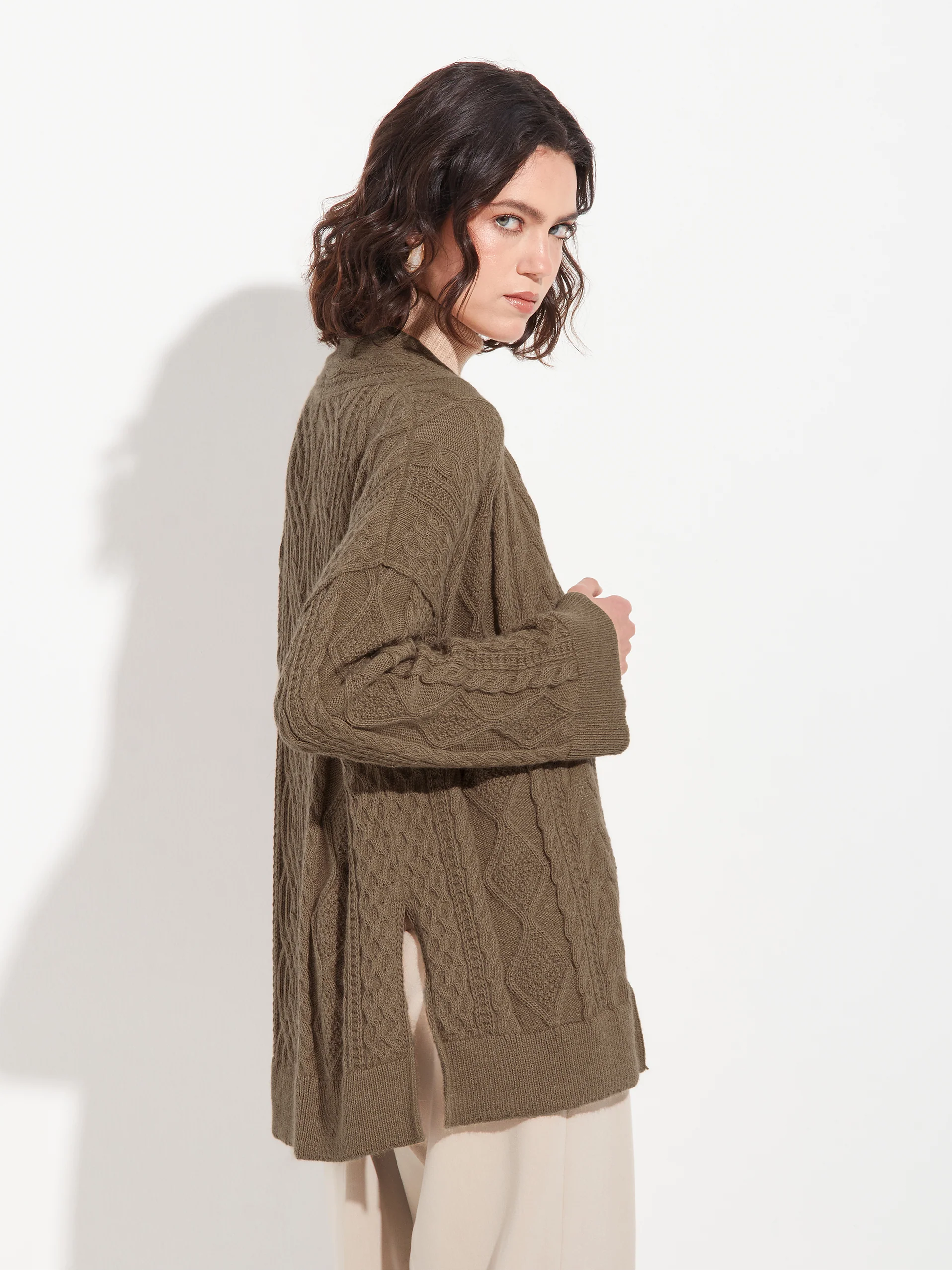 Bertha Cardigan Baby Alpaca Color Camel - Image 3