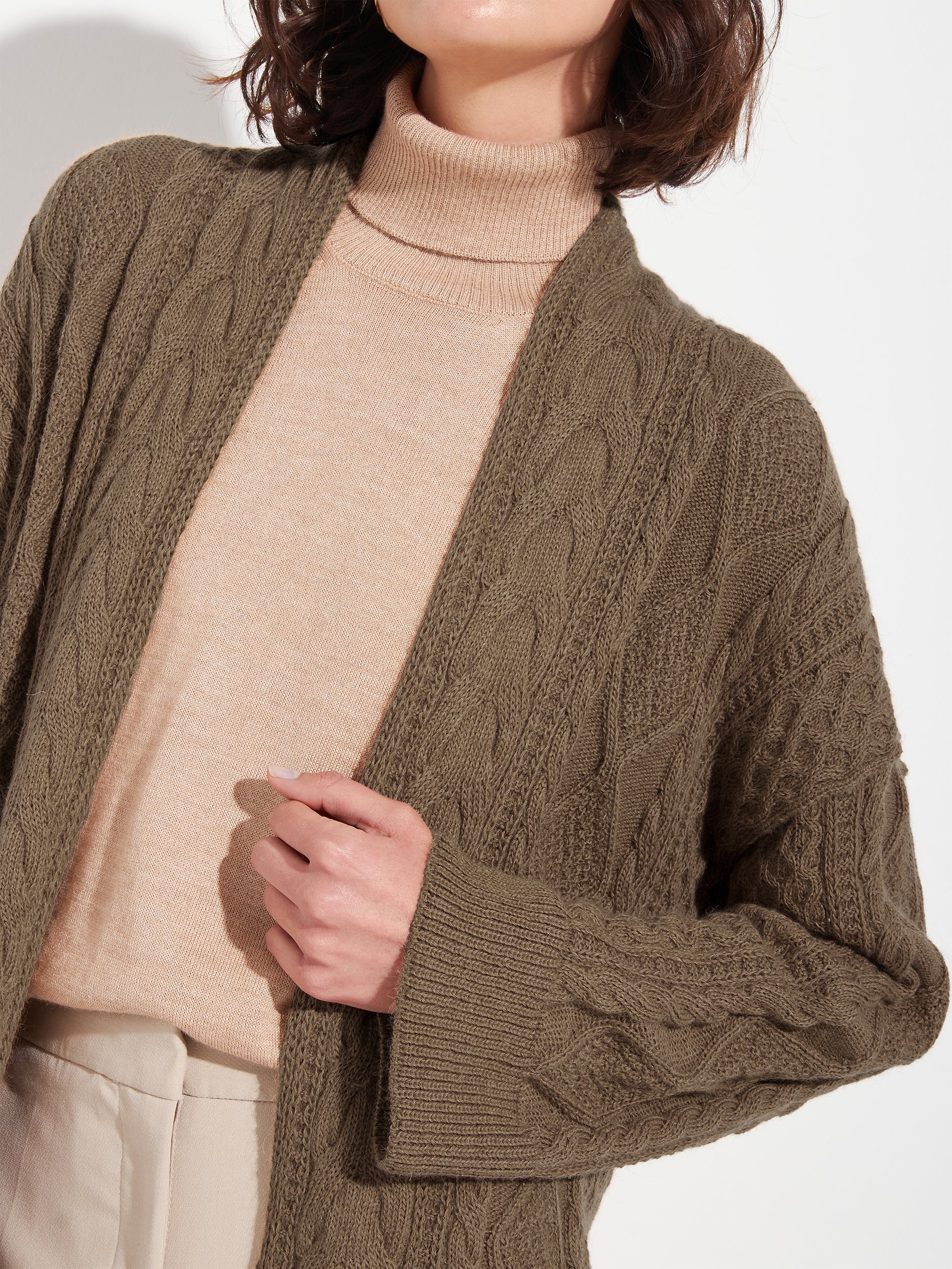 Bertha Cardigan Baby Alpaca Color Camel - Image 5