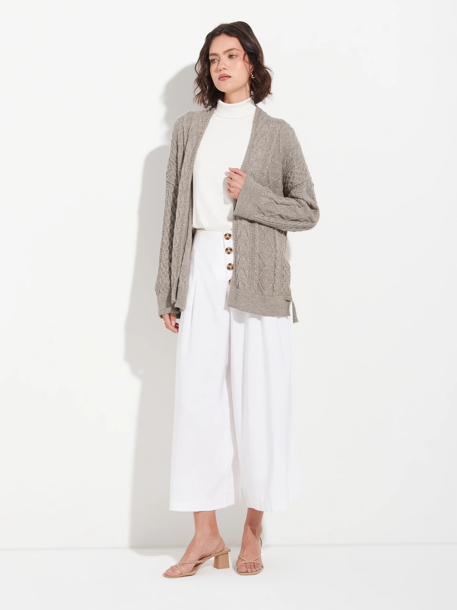 Bertha Cardigan Baby Alpaca Color Grey - Image 4