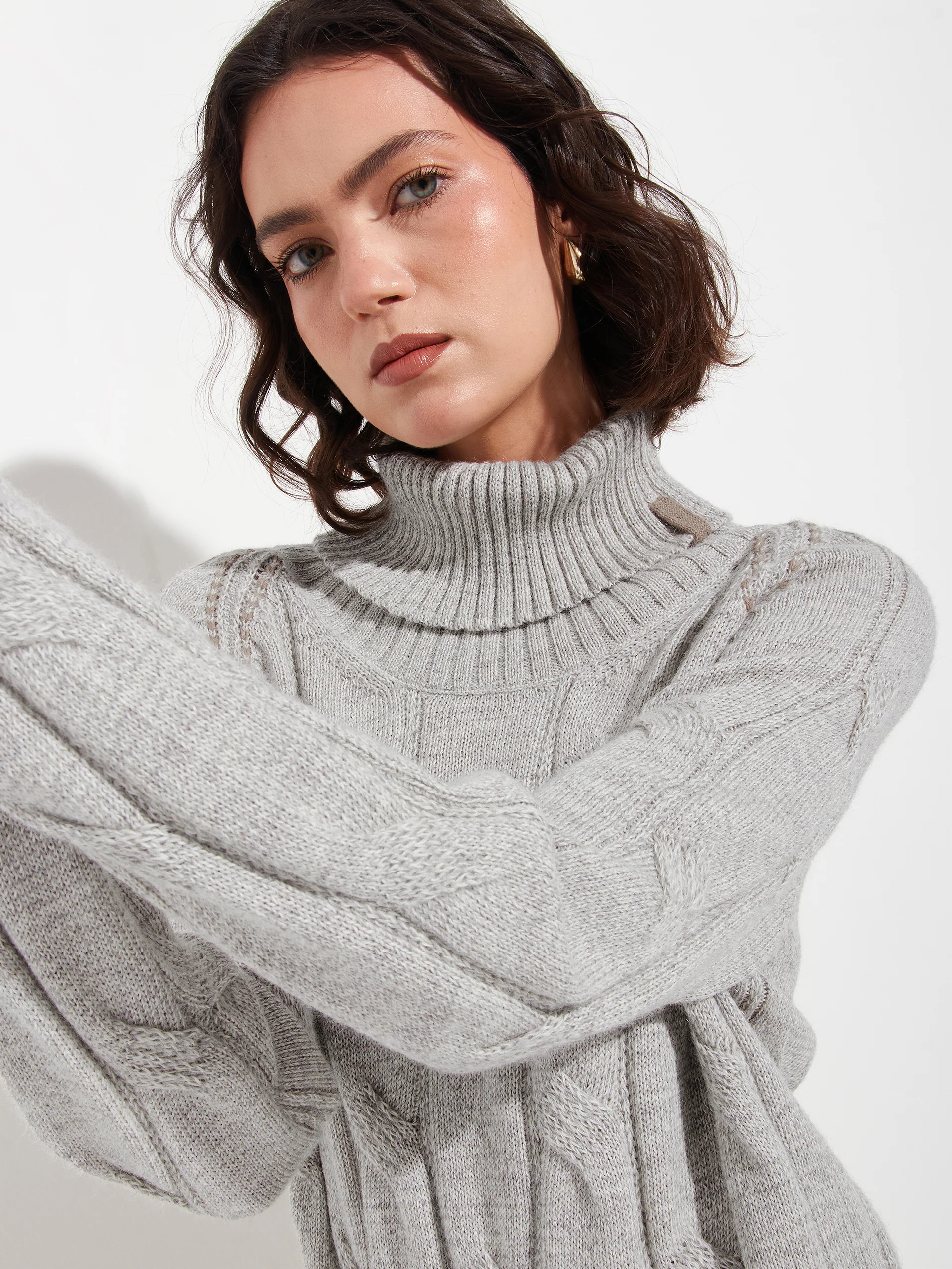 Bettina Sweater Baby Alpaca Color Grey - Image 5
