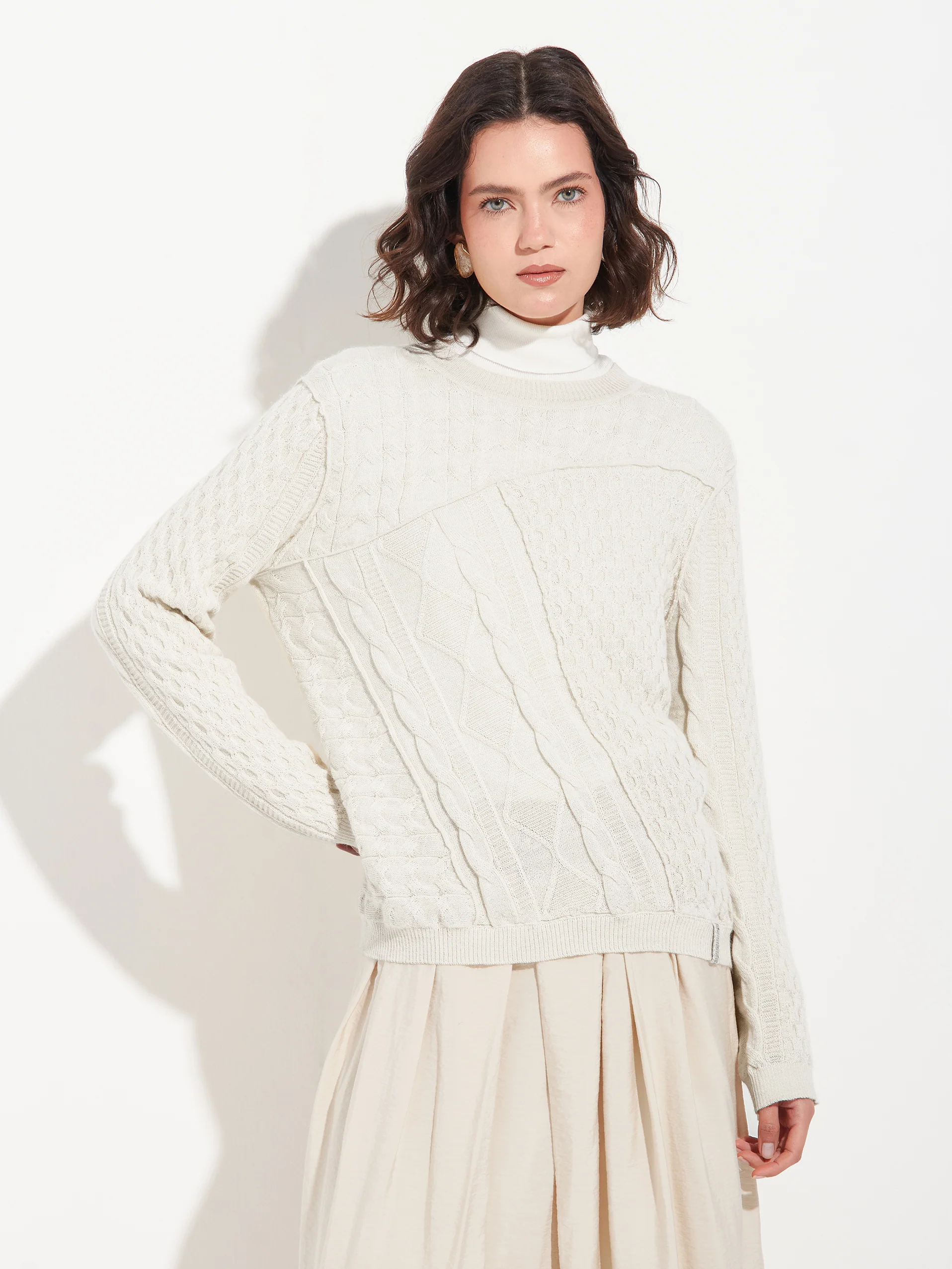 Bianca Sweater Baby Alpaca Color Beige - Image 2