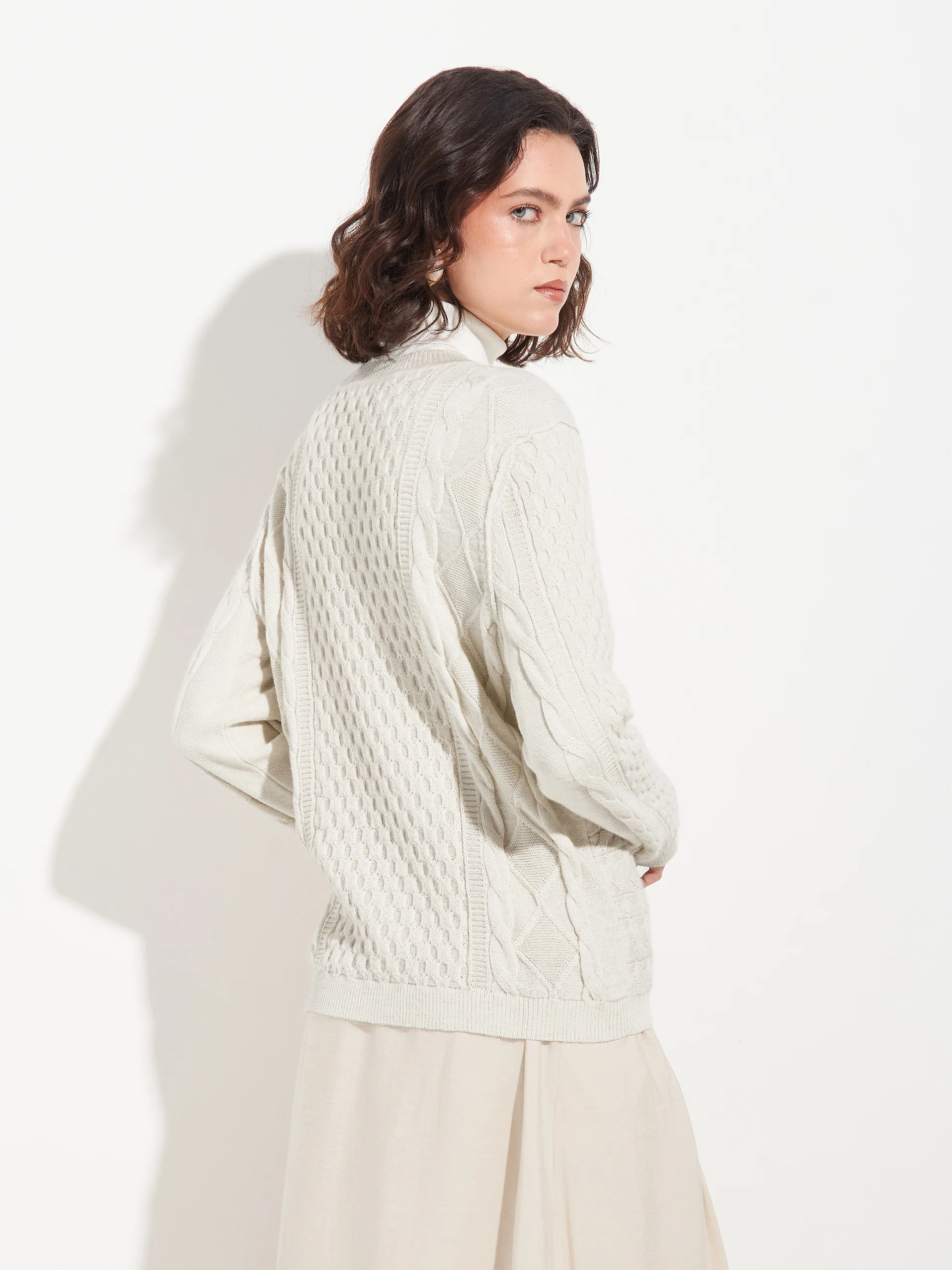 Bianca Sweater Baby Alpaca Color Beige - Image 3