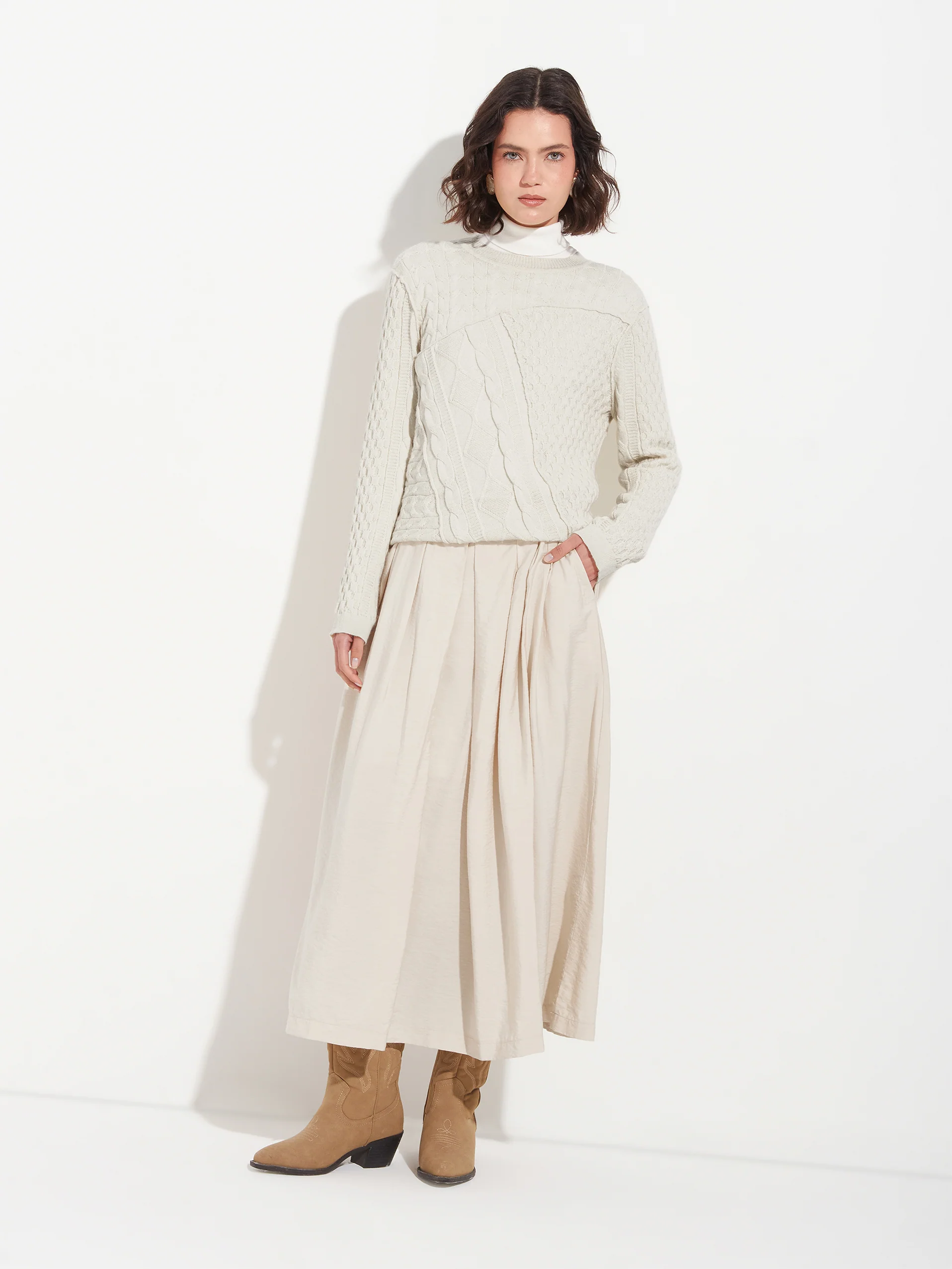 Bianca Sweater Baby Alpaca Color Beige - Image 4