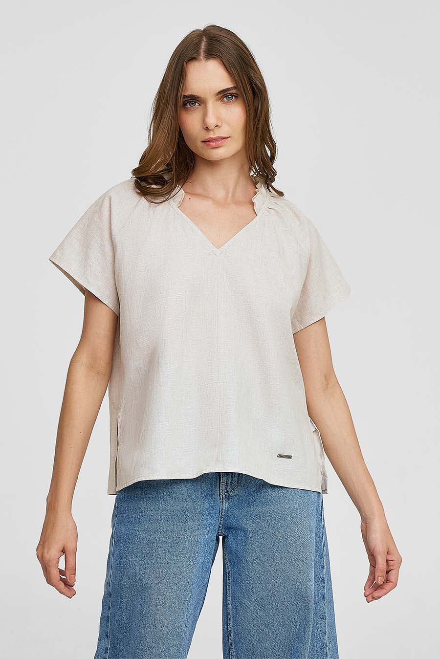 Wonka Blouse Line Color Beige - Image 2