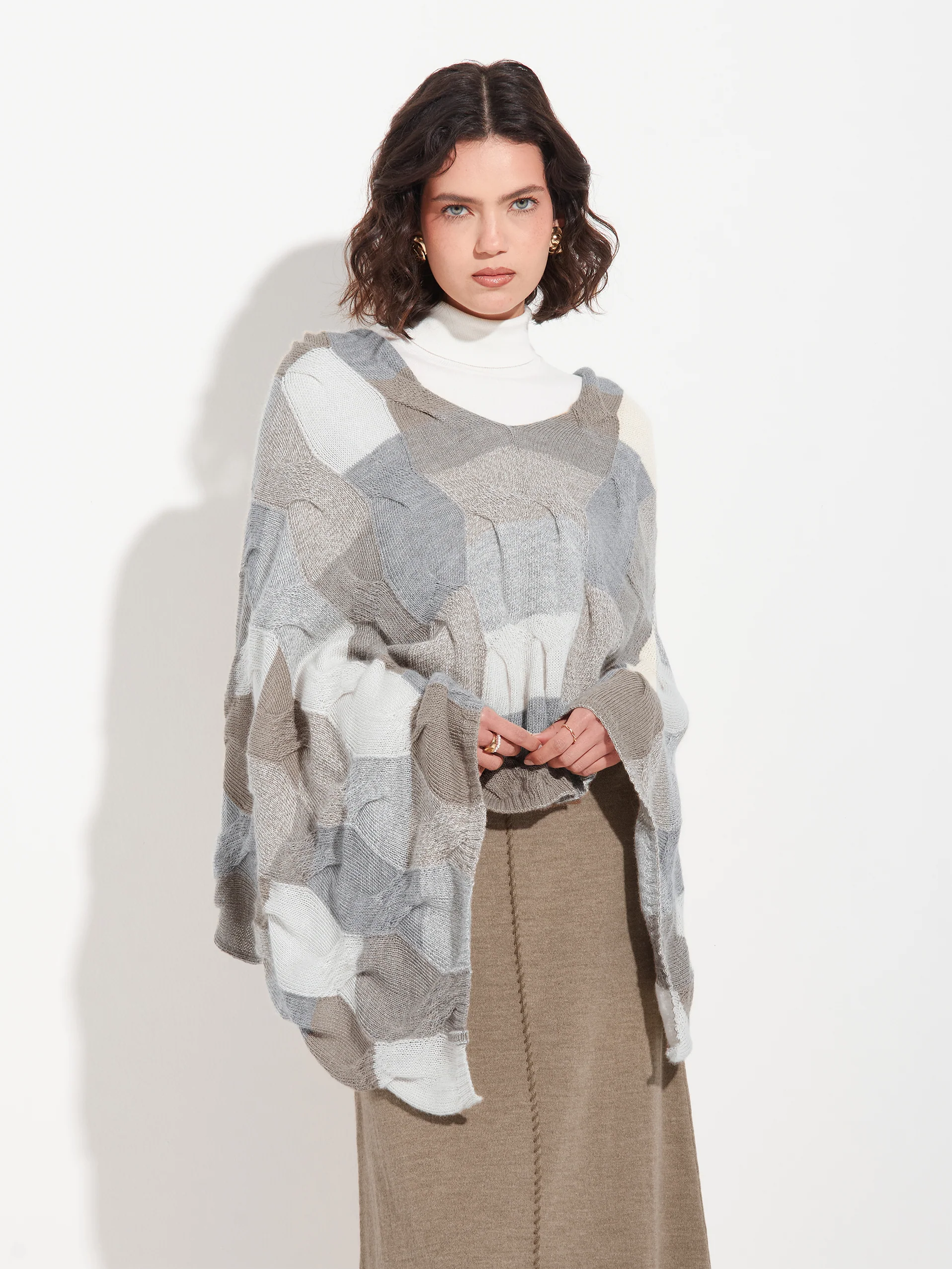 Borsalino Poncho Baby Alpaca Multicolor - Image 2