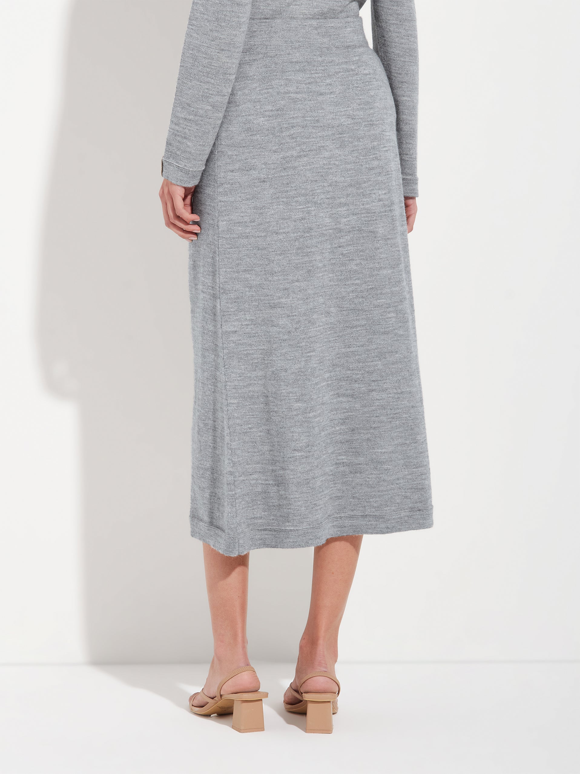 Brenda Skirt Baby Alpaca Color Grey - Image 3