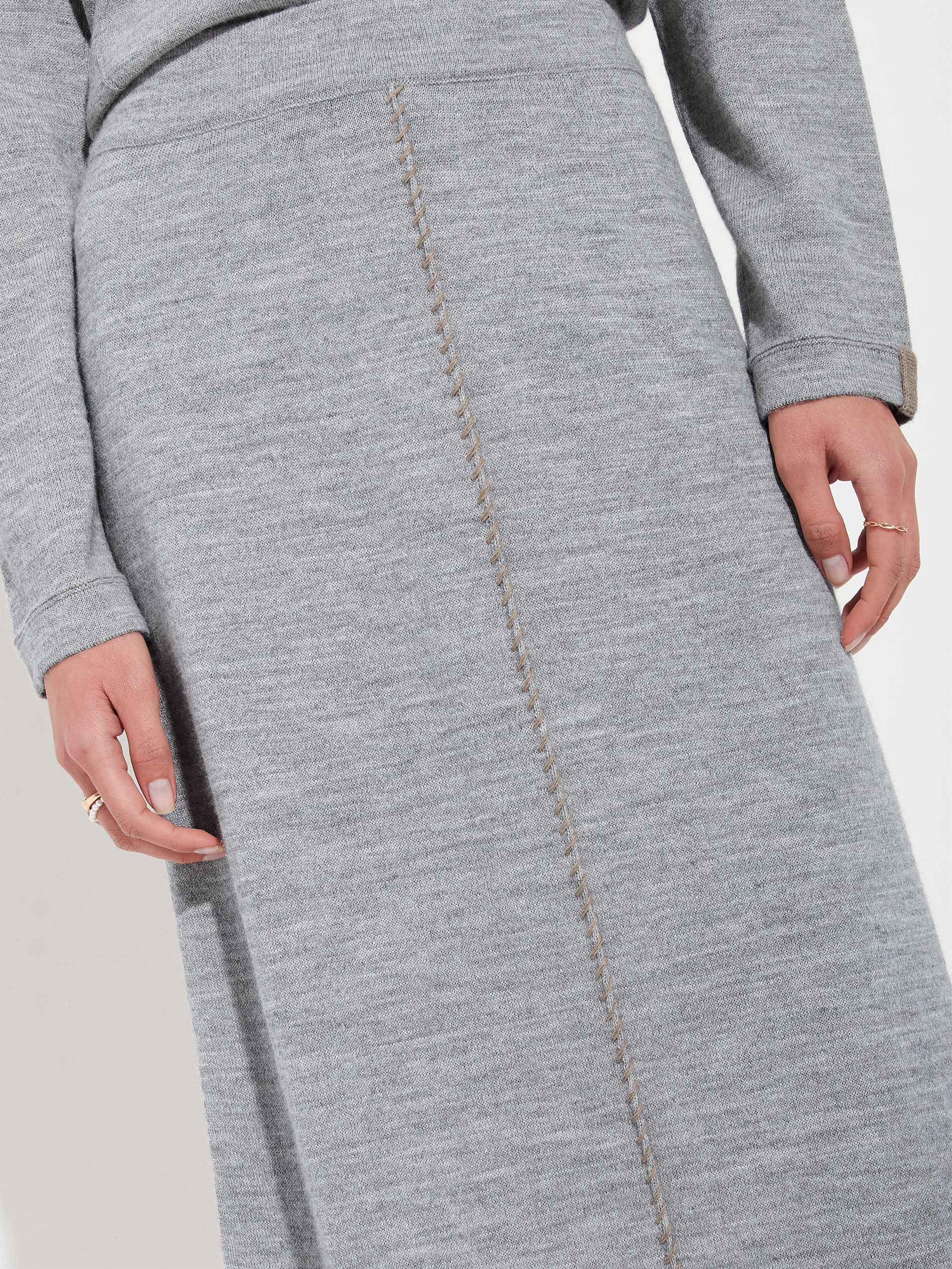 Brenda Skirt Baby Alpaca Color Grey - Image 5