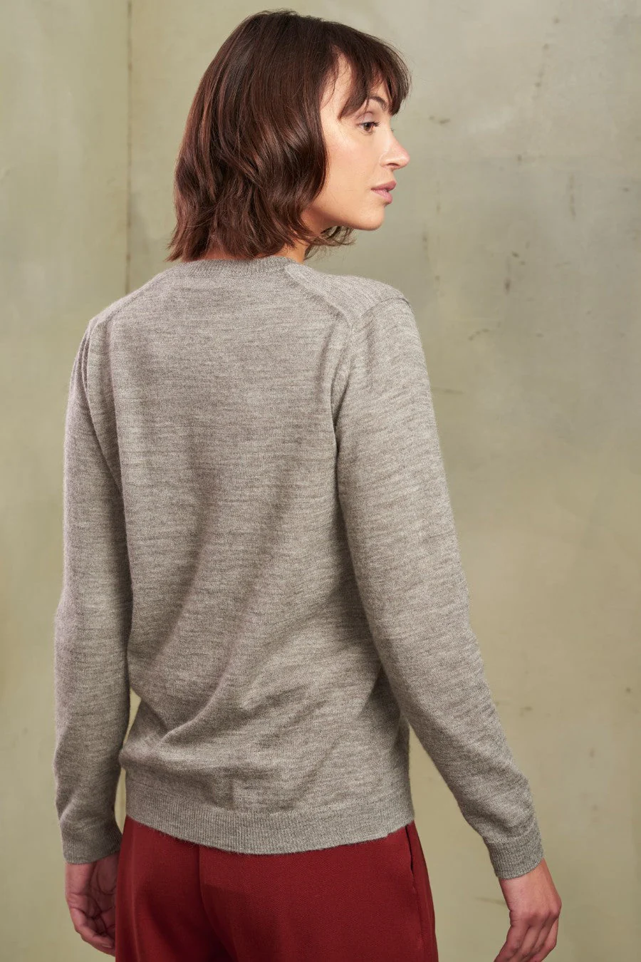 Amanda Cardigan Baby Alpaca Color Grigio - Image 2