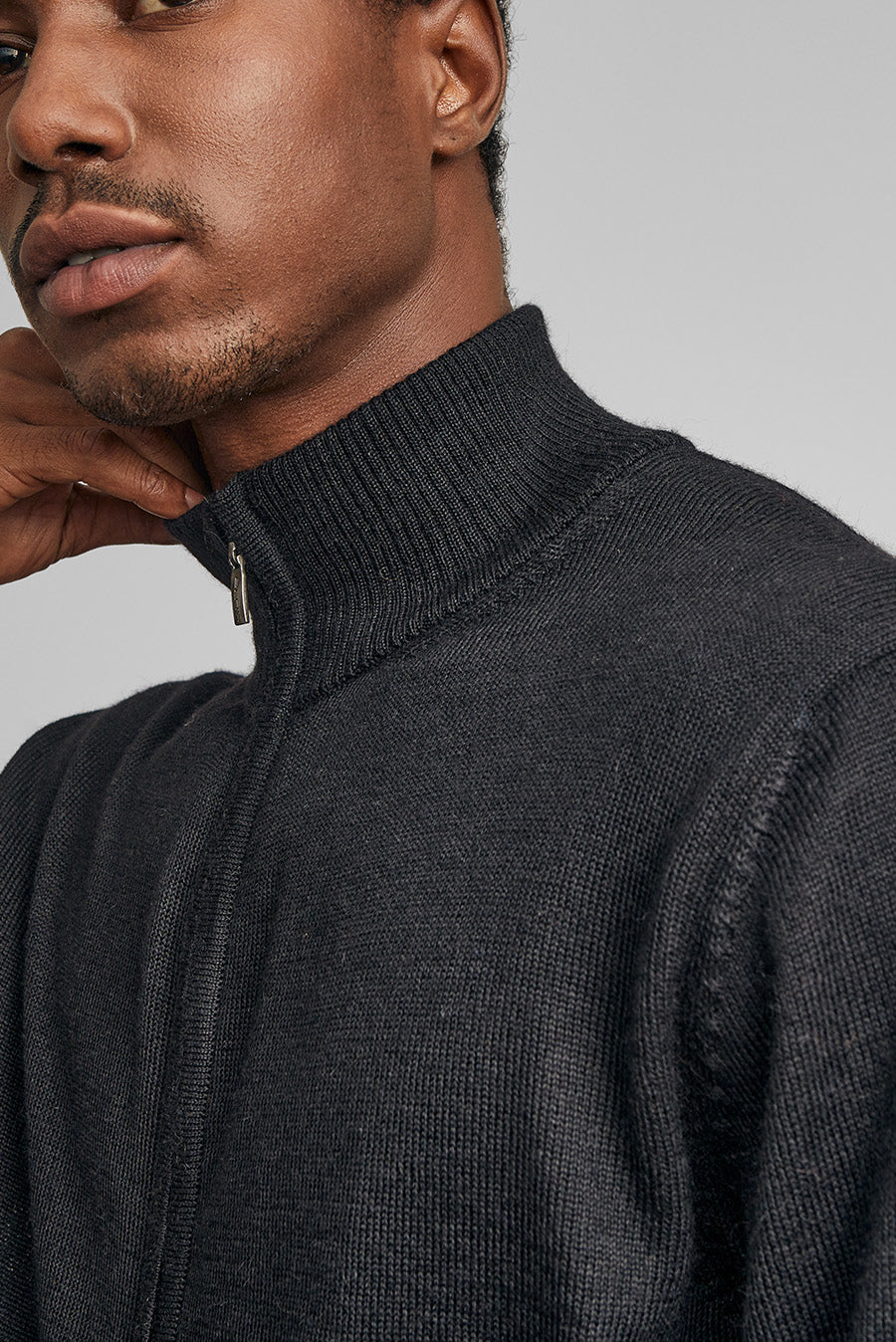 Andreas Cardigan Baby Alpaca Color Black - Image 9