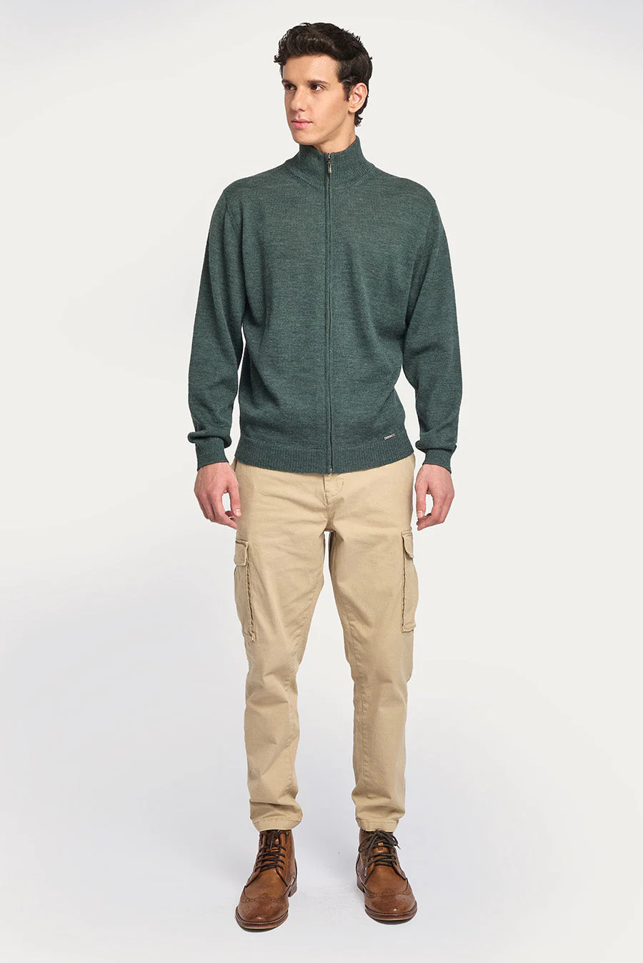 Andreas Cardigan Baby Alpaca Color Bosque - Image 4