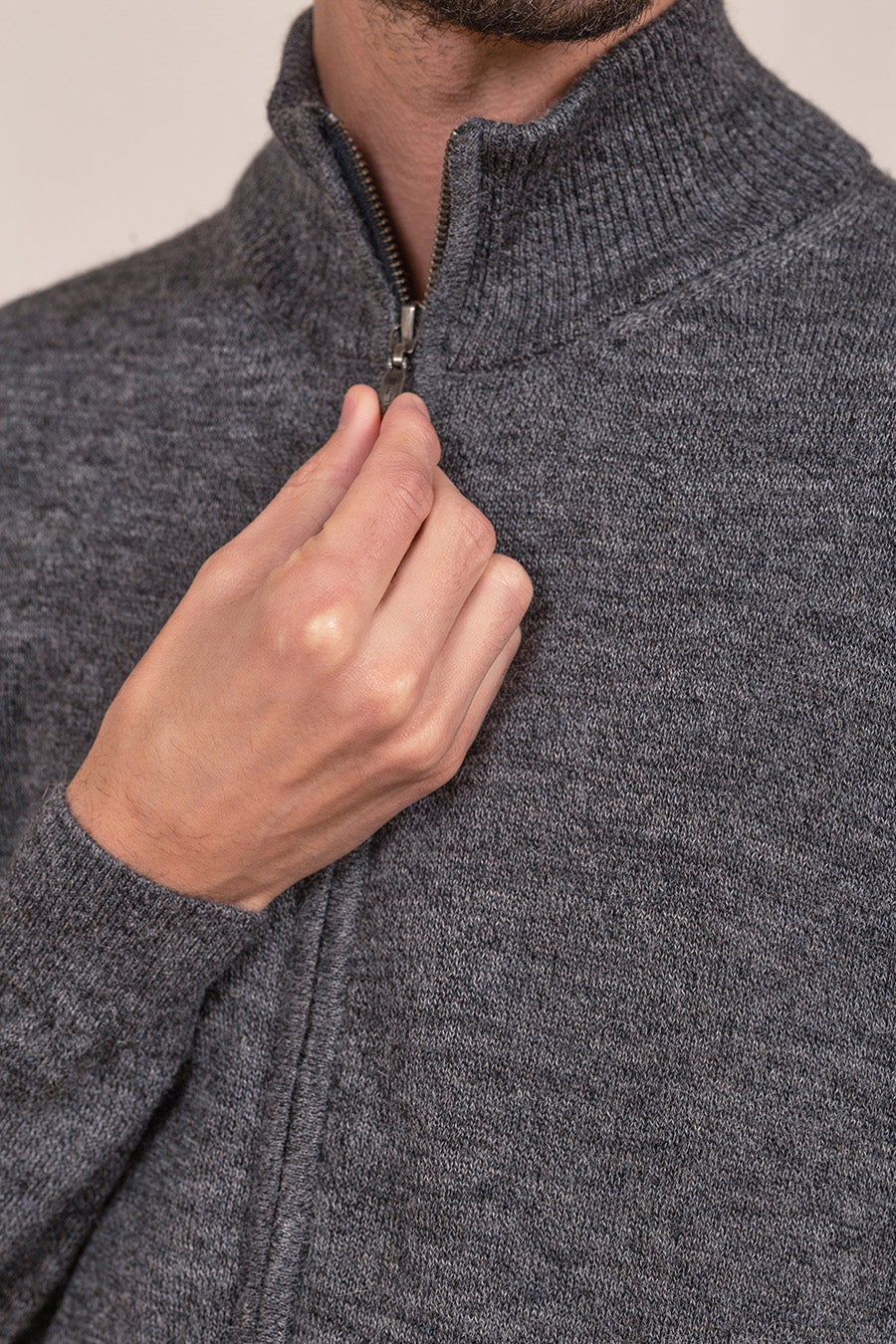 Andreas Cardigan Baby Alpaca Color Gunmetal - Image 4