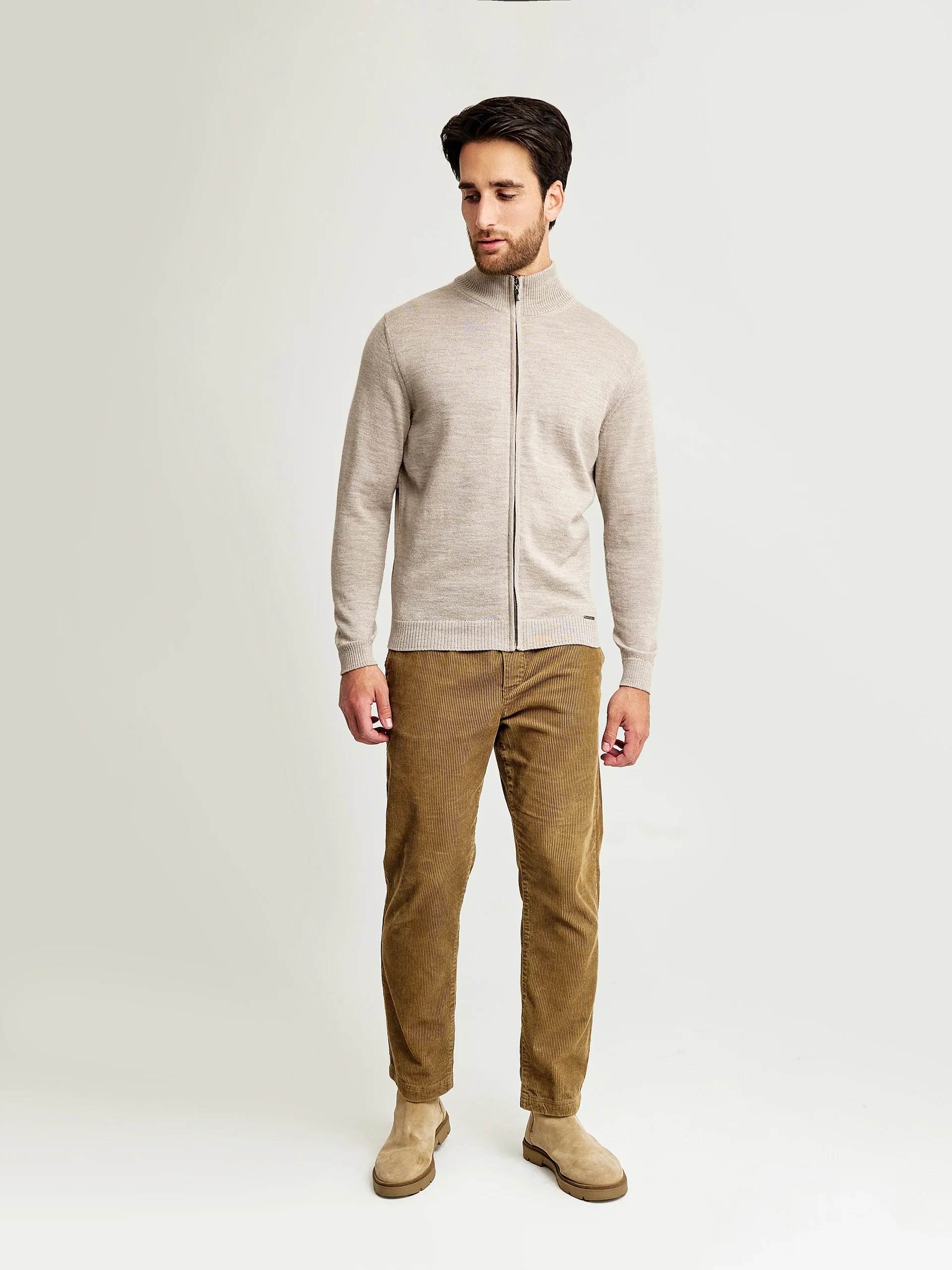 Andreas Cardigan Baby Alpaca Color Polvo - Image 4