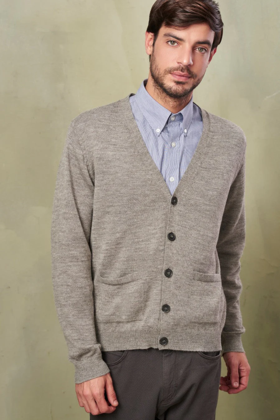 Antony Cardigan Baby Alpaca Color Grigio