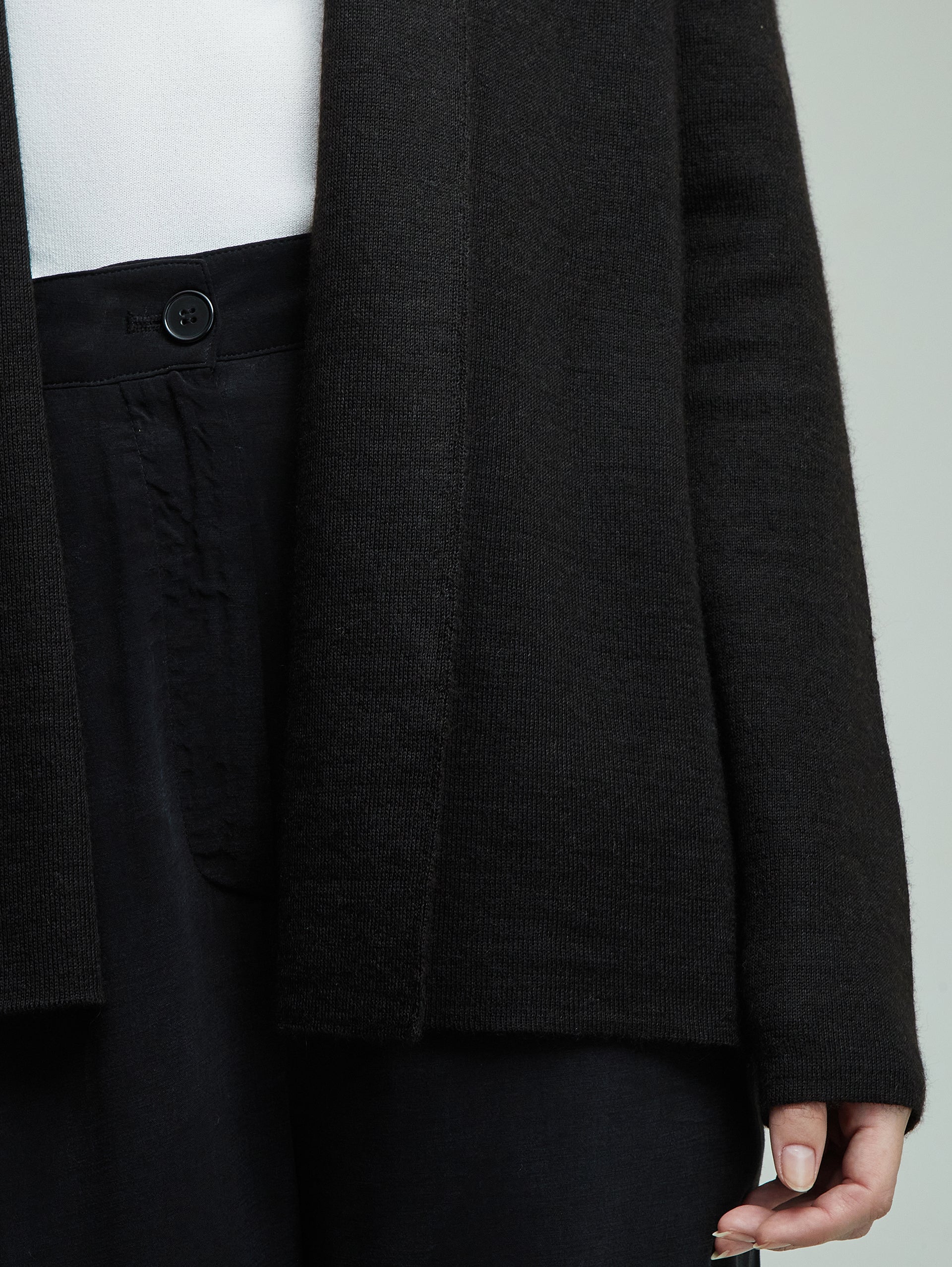 Bora Cardigan Baby Alpaca Black Color Black - Image 5
