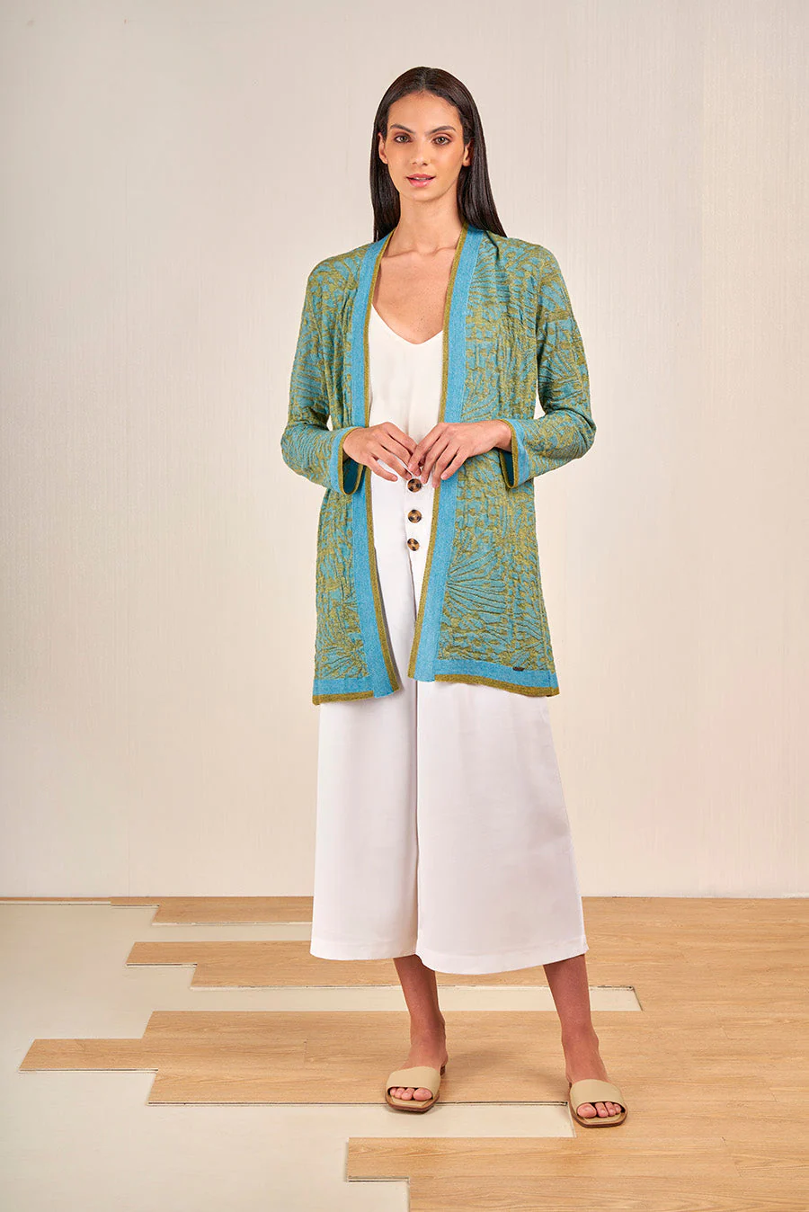 Venecia Cardigan Baby Alpaca Color Anatra&Fidji - Image 3