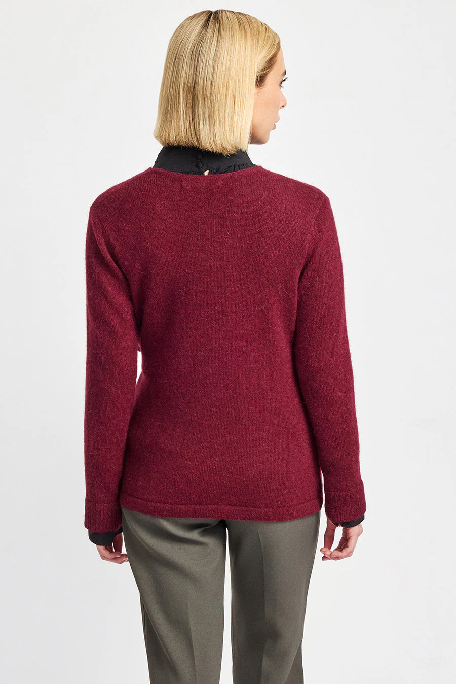 Weekend Cardigan Baby Alpaca Color Bloodstone - Image 3