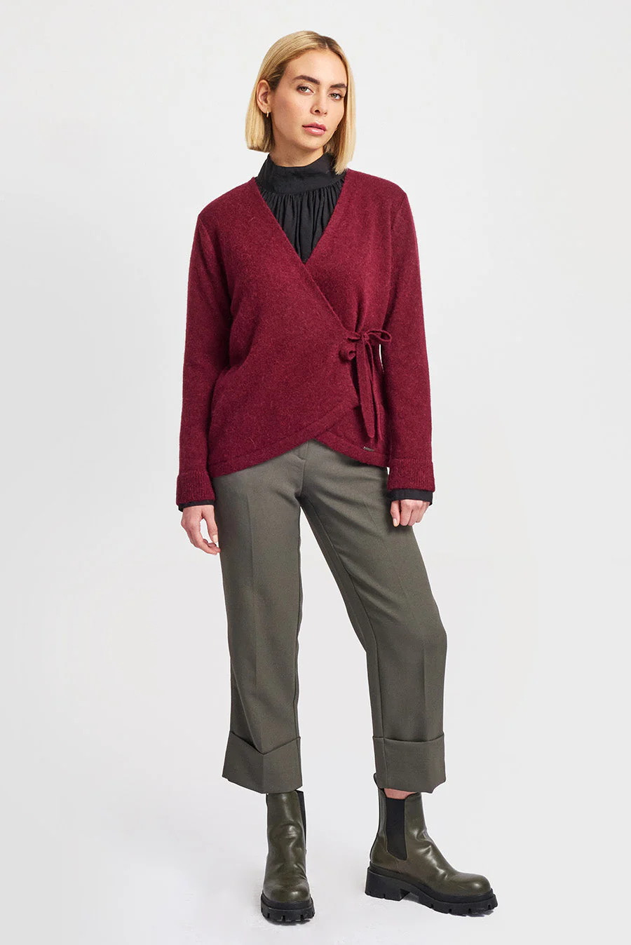 Weekend Cardigan Baby Alpaca Color Bloodstone - Image 4