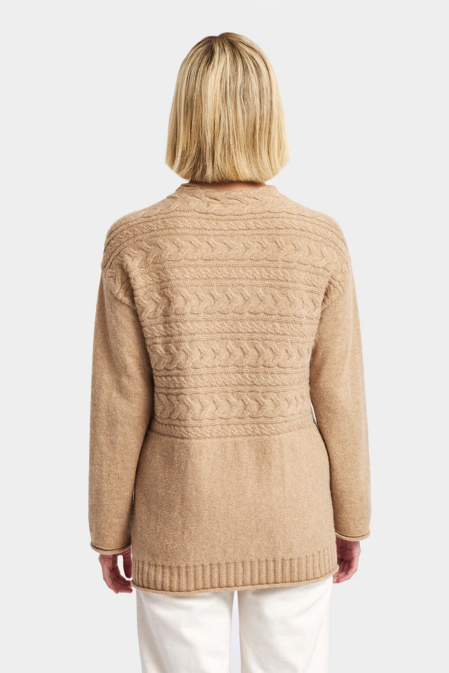 Winter Cardigan Baby Alpaca Color Chanterelle - Image 3
