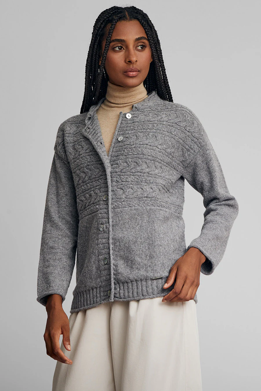 Winter Cardigan Baby Alpaca Color Nuage - Image 2