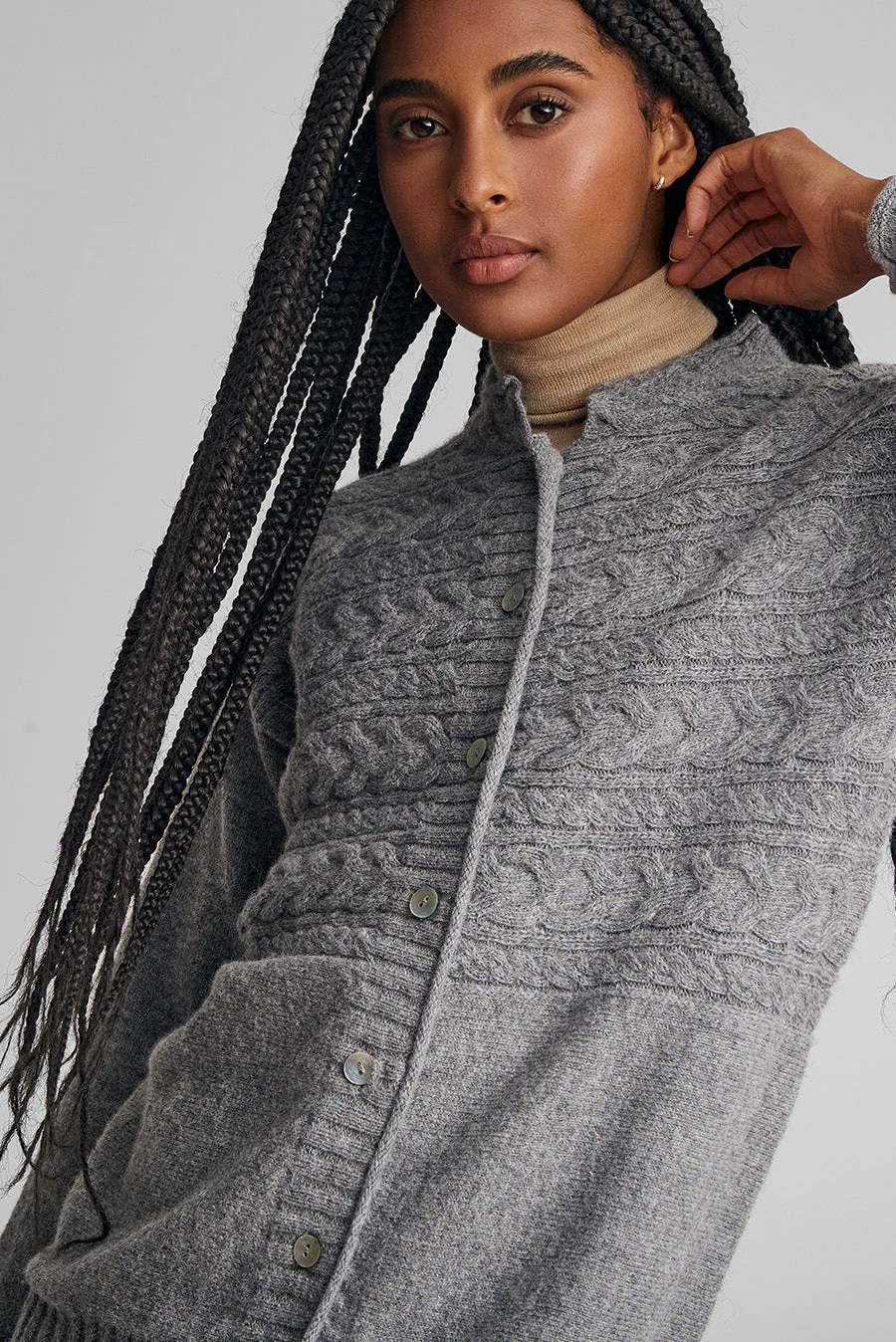 Winter Cardigan Baby Alpaca Color Nuage - Image 5