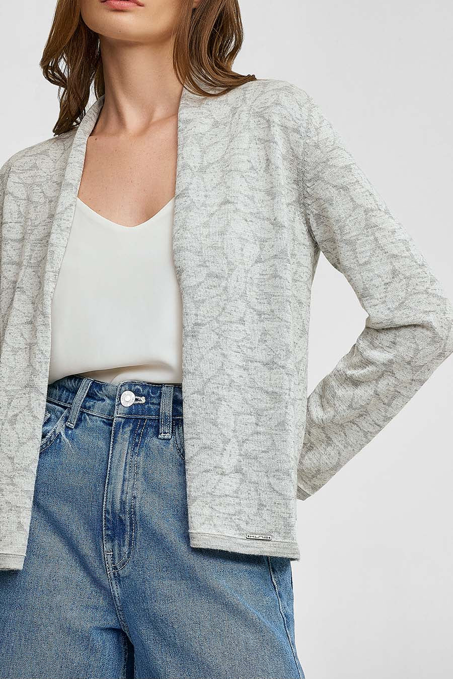 Wishbone Cardigan Baby Alpaca Color Grey - Image 5