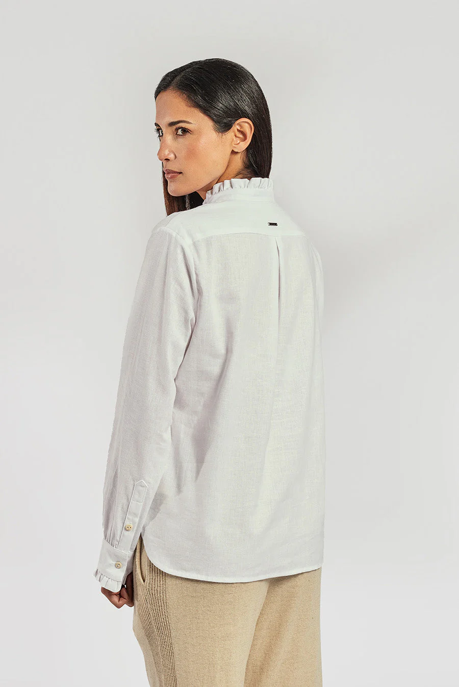 Velero Shirt Linen Color White - Image 3