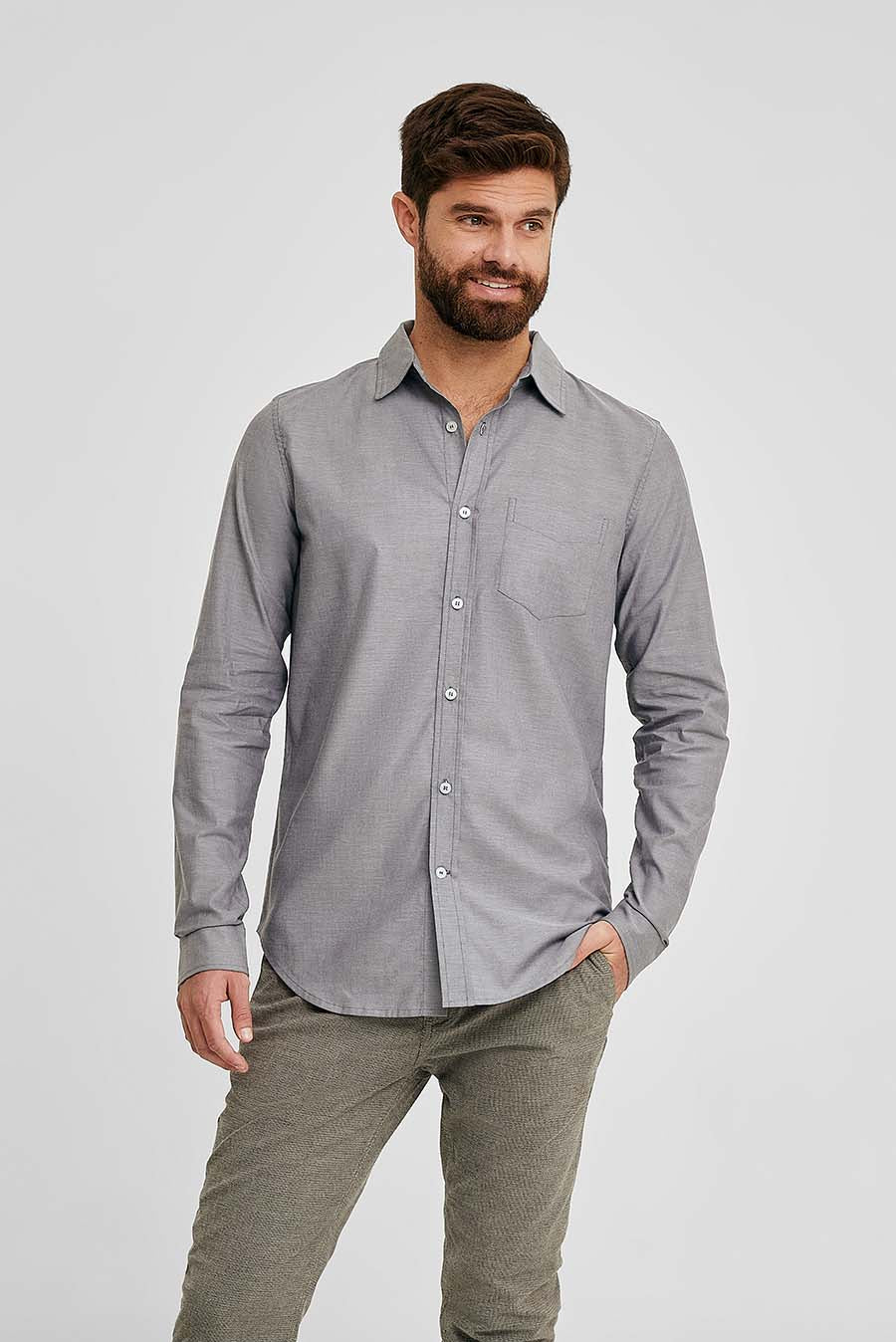 Waldo Shirt Cotton Color Light Grey - Image 2