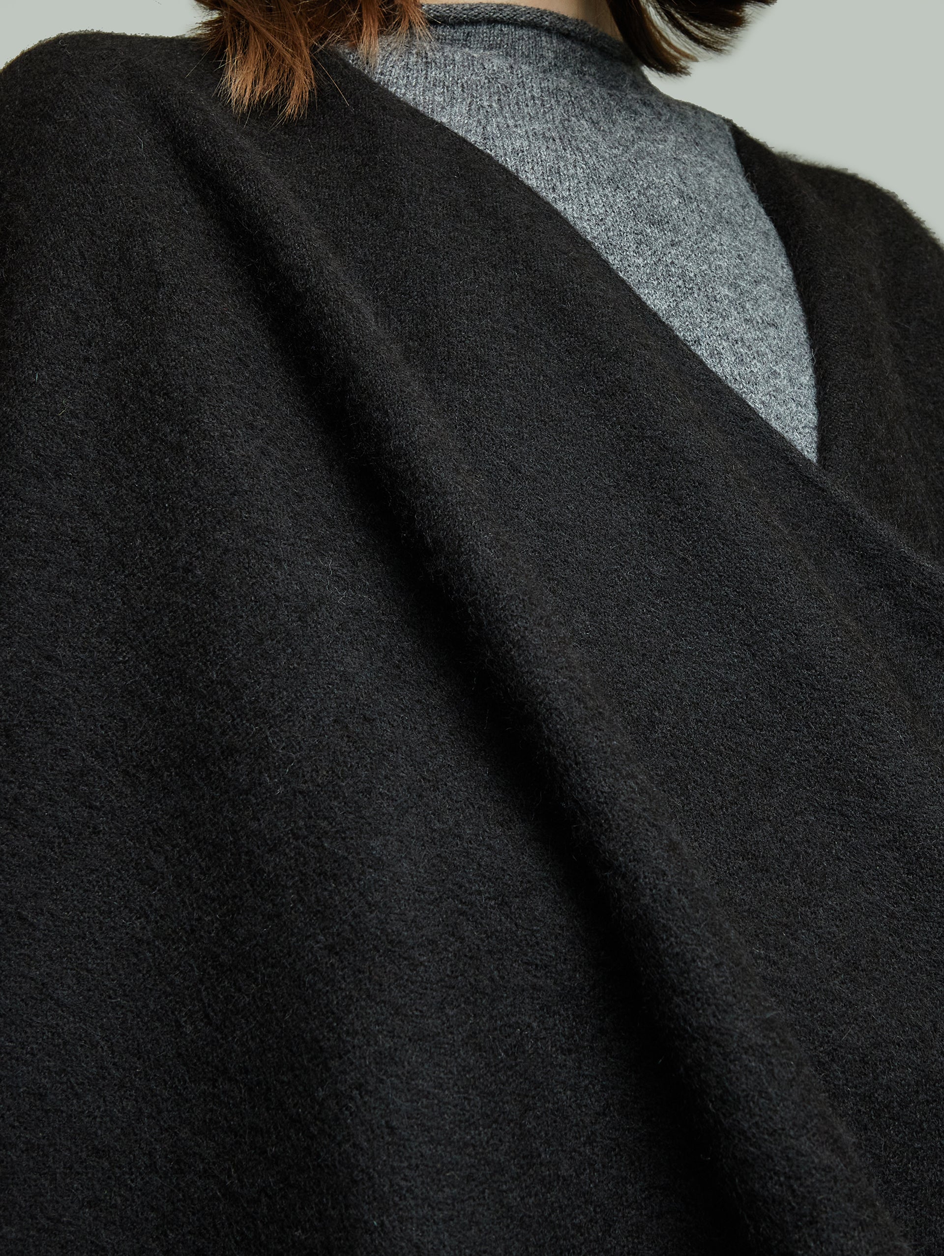 Baby Cape Baby Alpaca Black Color Black - Image 5