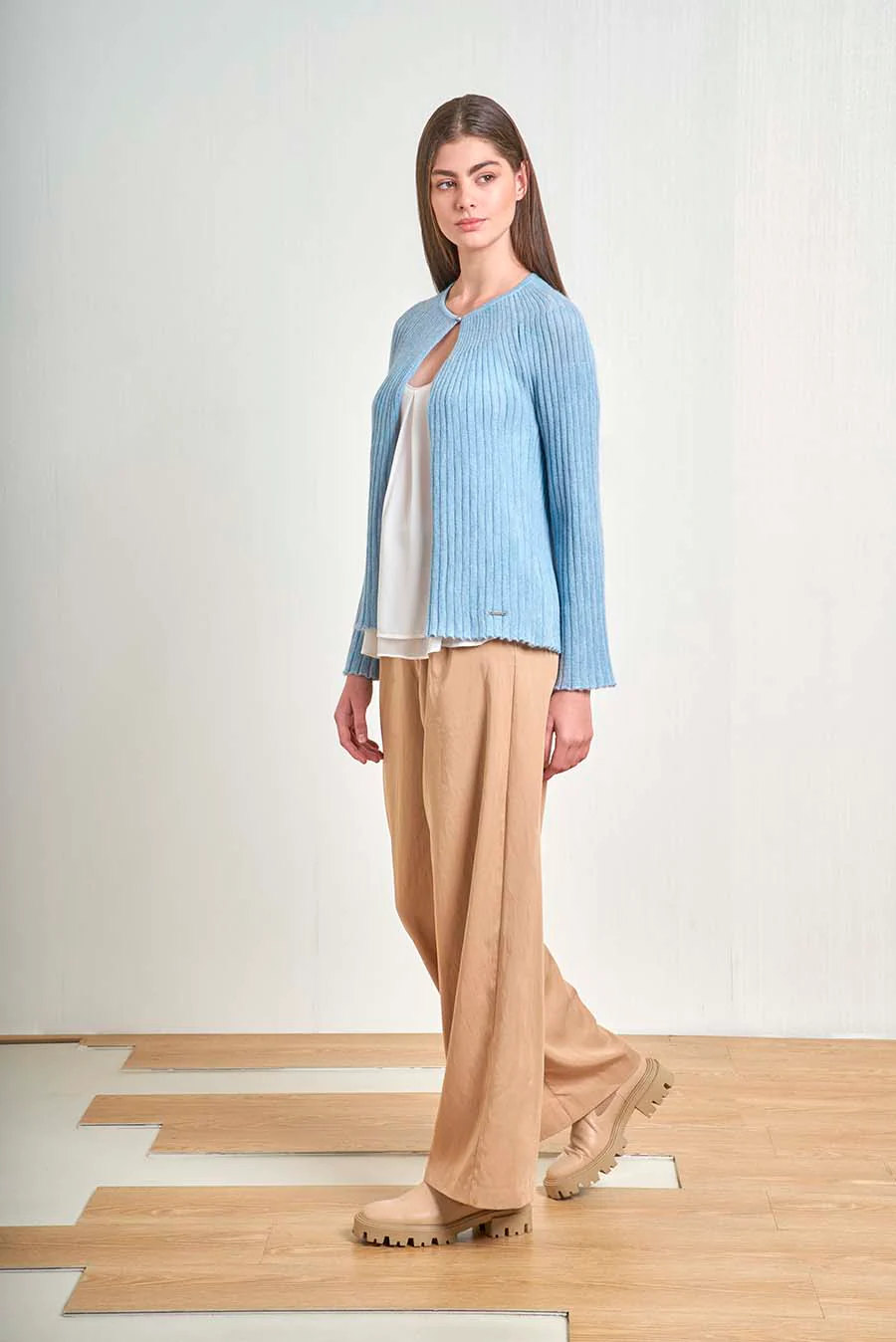 Vanda Cardigan Baby Alpaca Color Nuvola - Image 3