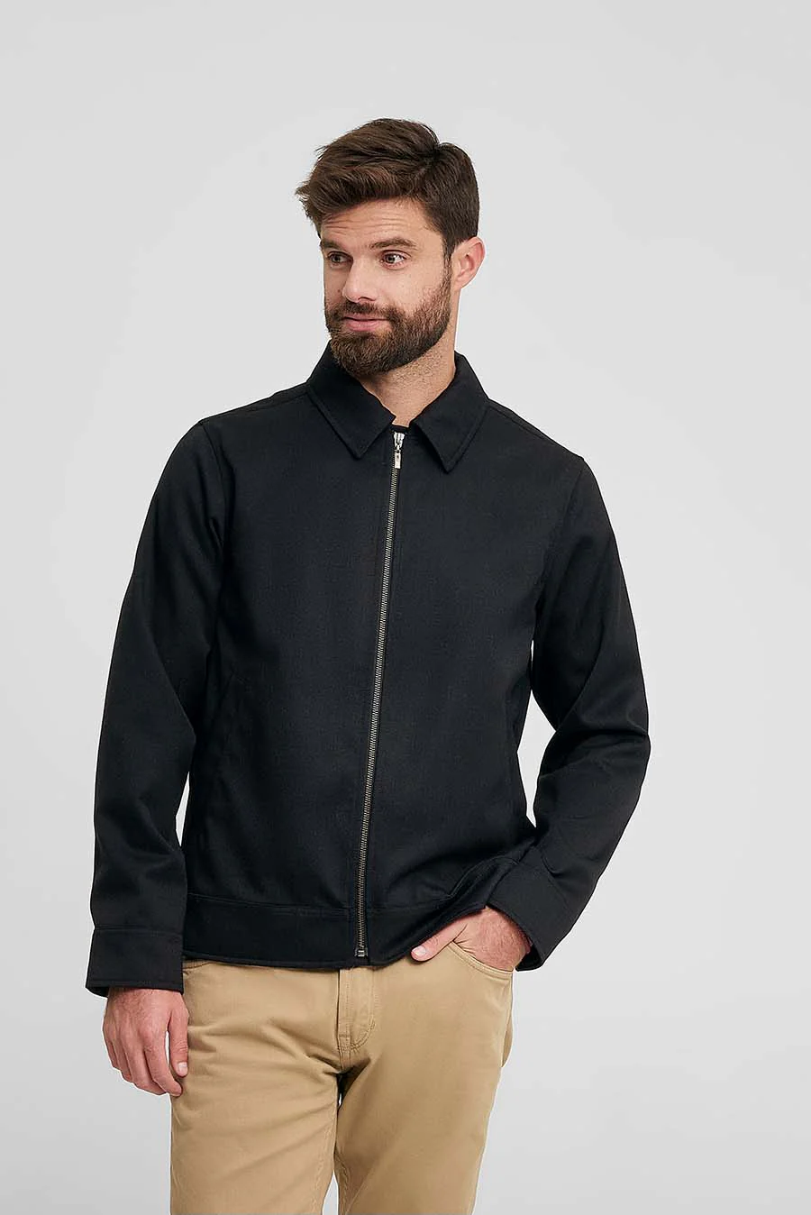 Wallstreet Jacket Lana & Baby Alpaca Color Black - Image 2