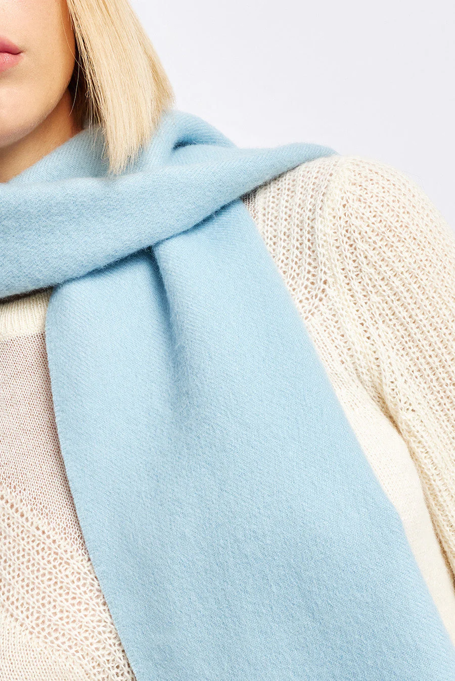 Adrian Scarf Baby Alpaca Color Light Blue - Image 3