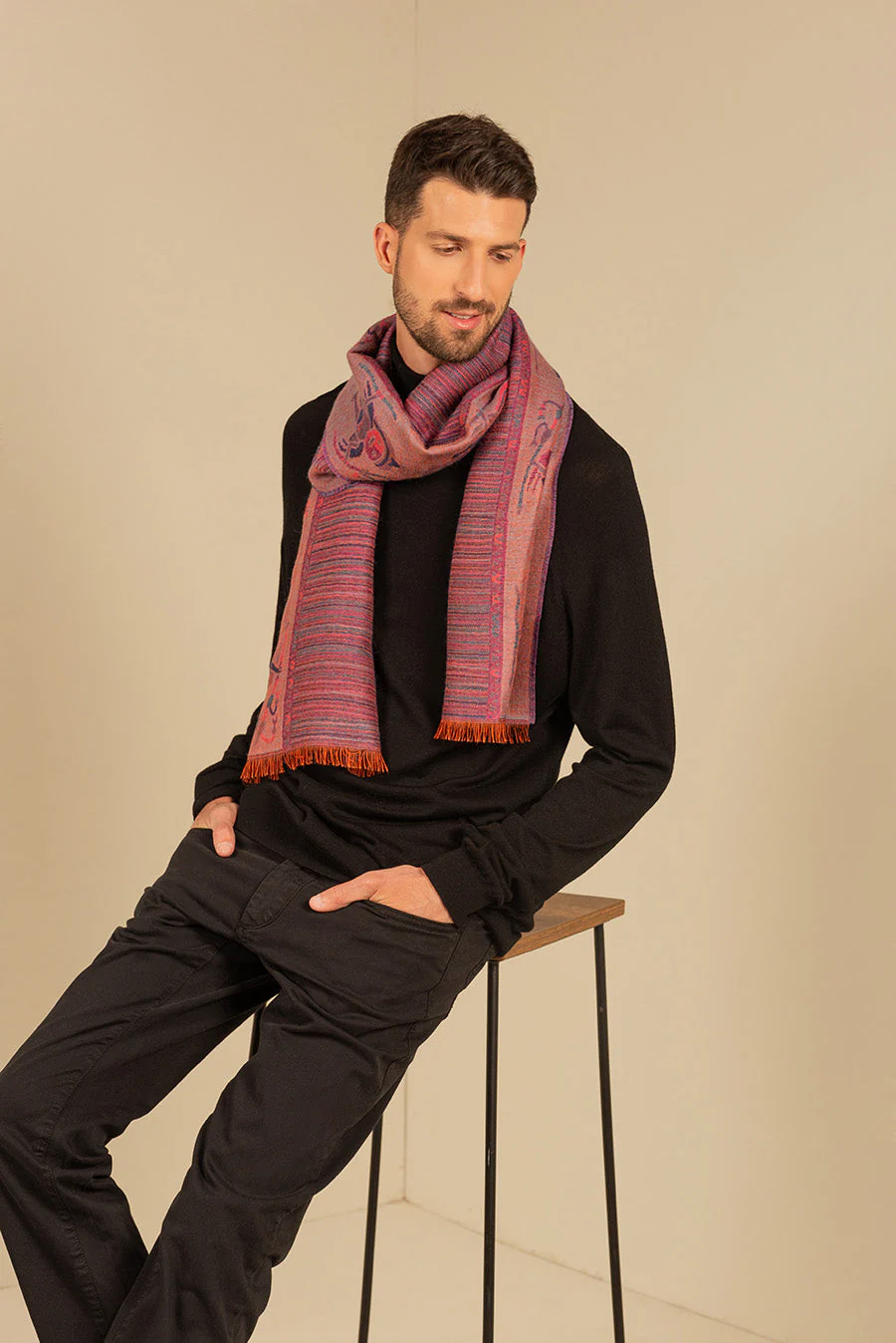 Nazca - 15 Scarf Baby Alpaca Color Morado - Image 10