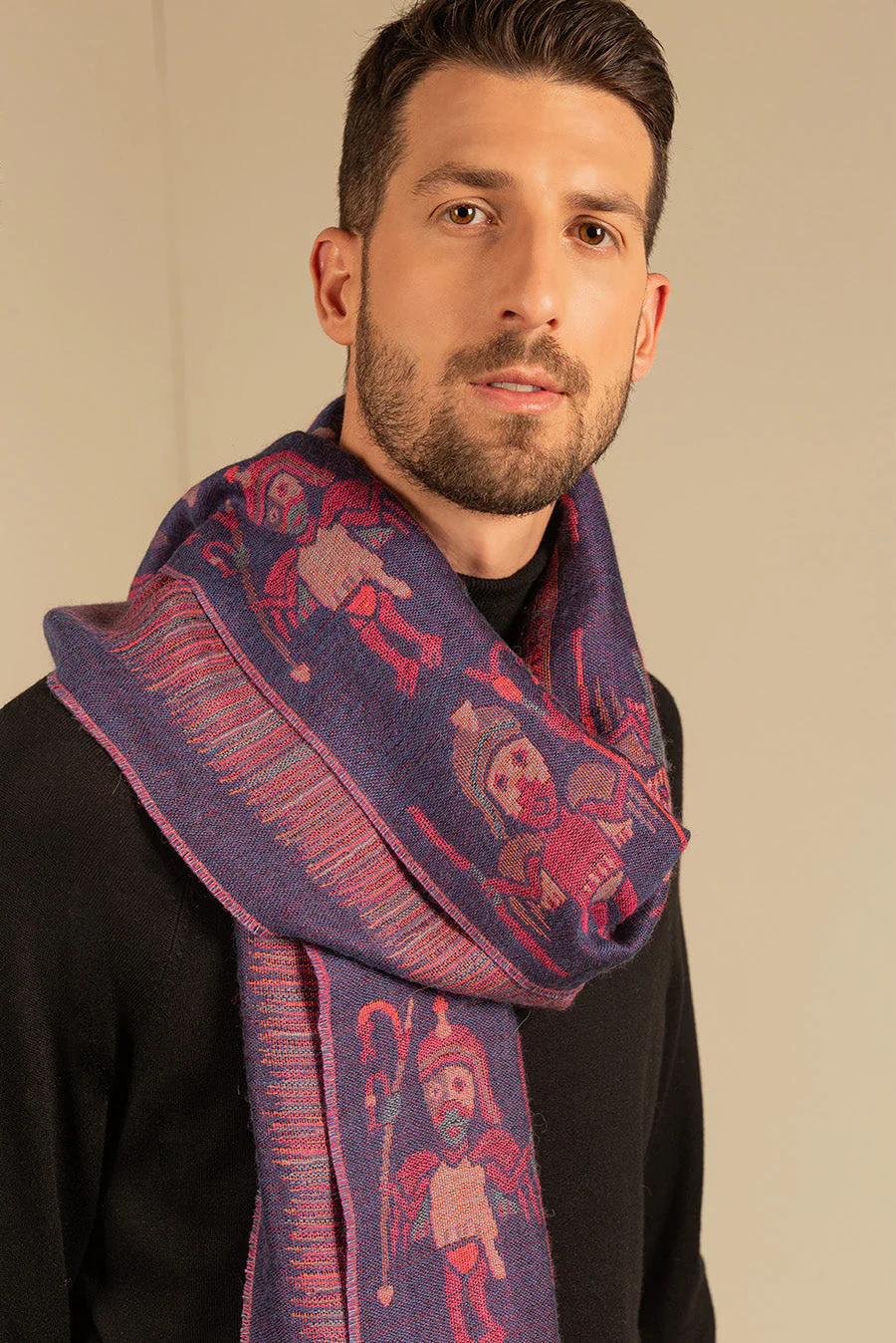 Nazca - 15 Scarf Baby Alpaca Color Morado - Image 9