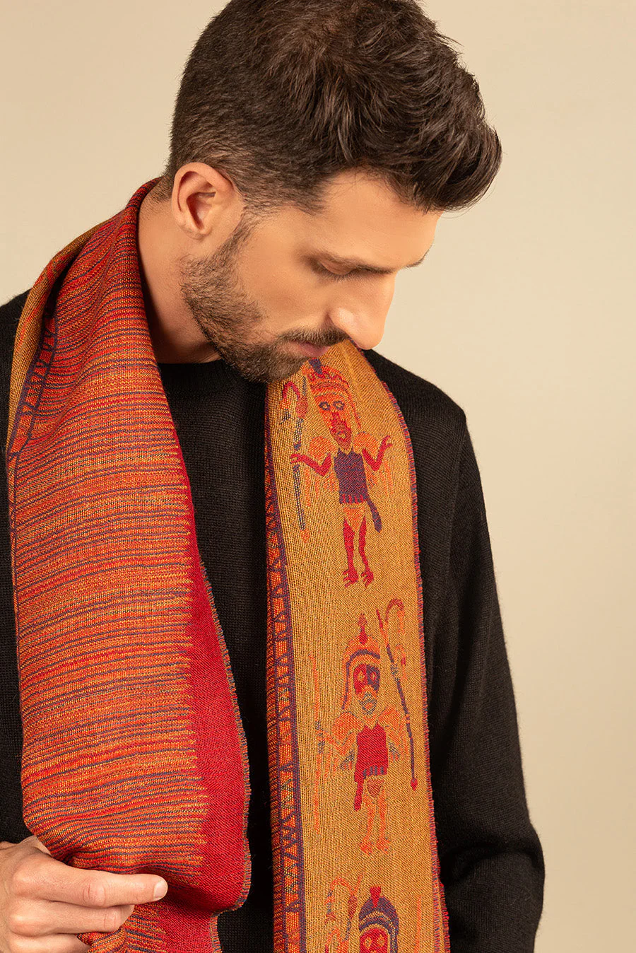 Nazca - 15 Scarf Baby Alpaca Color Red