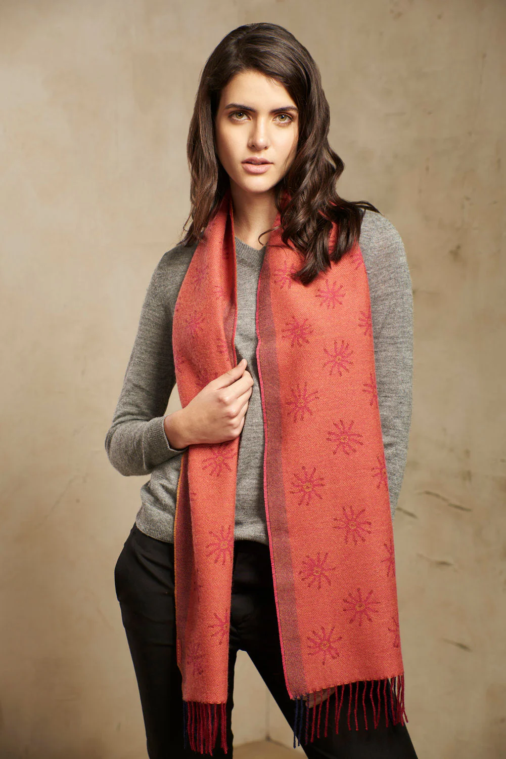 Nazca - 18 Scarf Baby Alpaca Color Red - Image 2