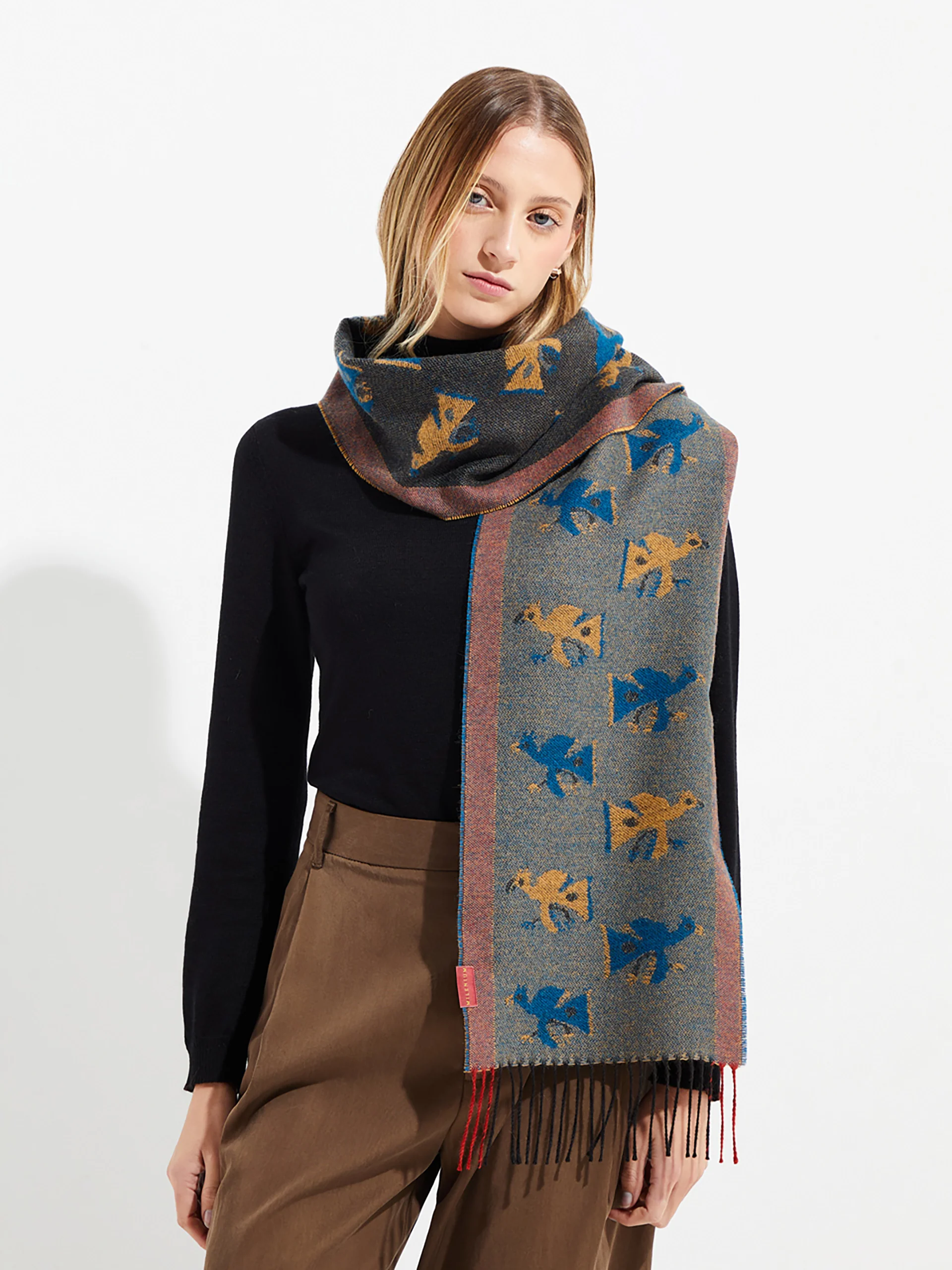 Nazca - 19 Scarf Baby Alpaca Color Black