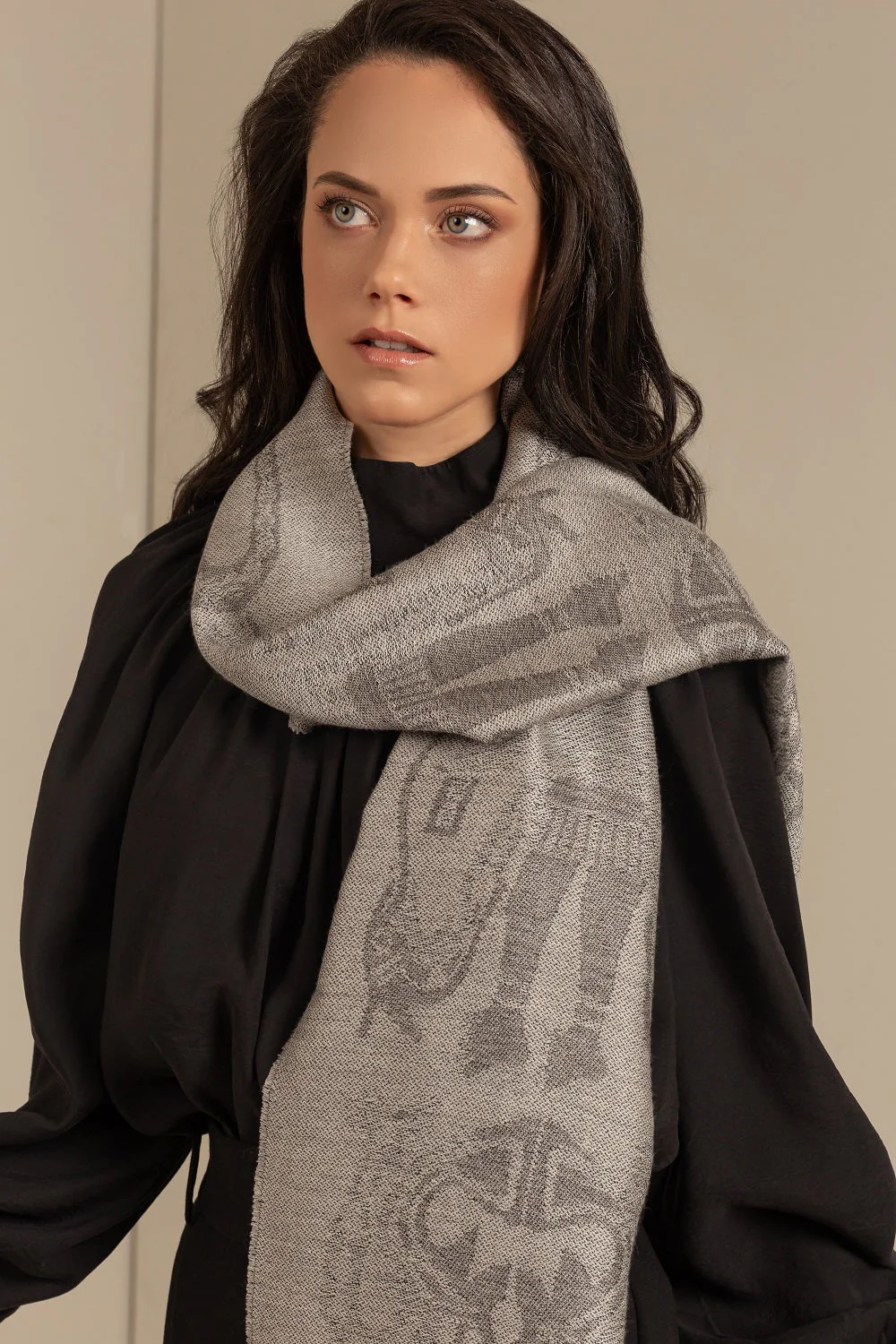 Nazca - 38 Scarf Baby Alpaca Color Grey Oscuro - Image 7