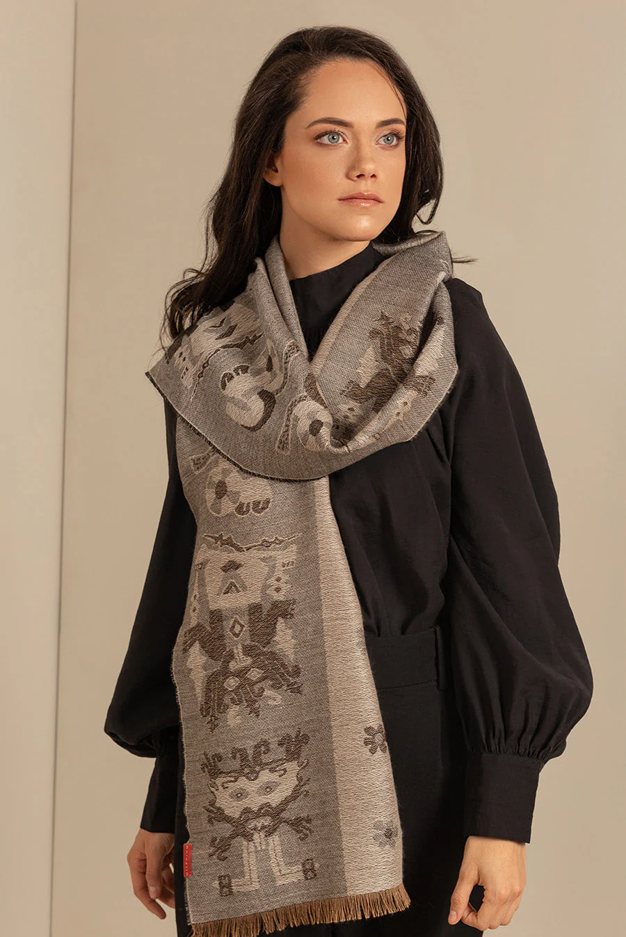 Nazca - 39 Scarf Baby Alpaca Color Beige - Image 3