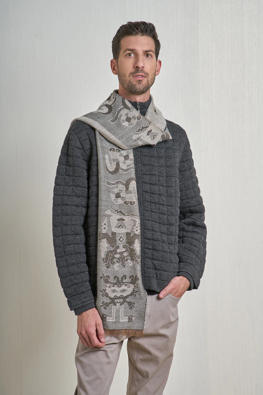 Nazca - 39 Scarf Baby Alpaca Color Beige - Image 5