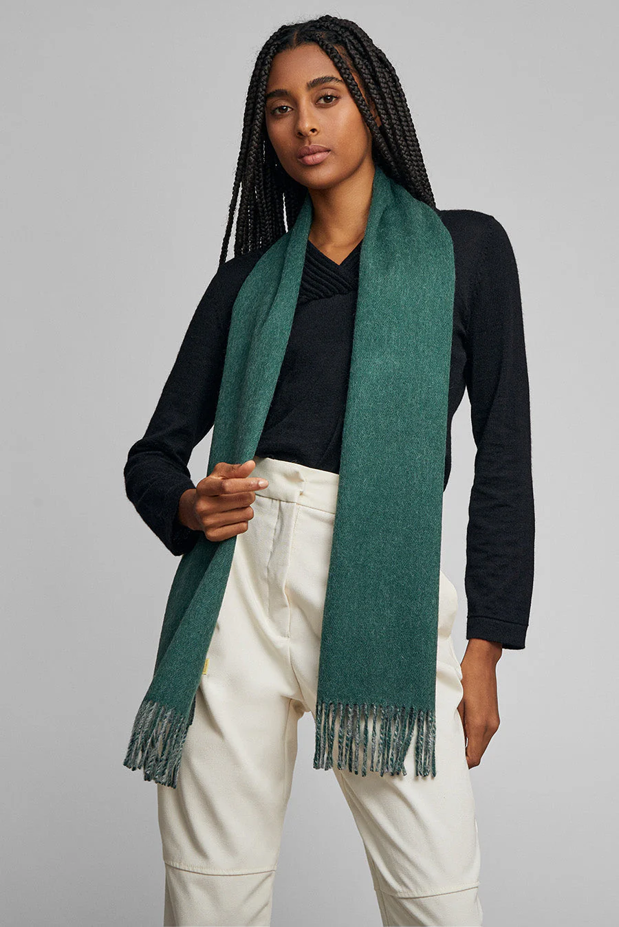 Tundra Scarf Baby Alpaca Color Bosque&Grey