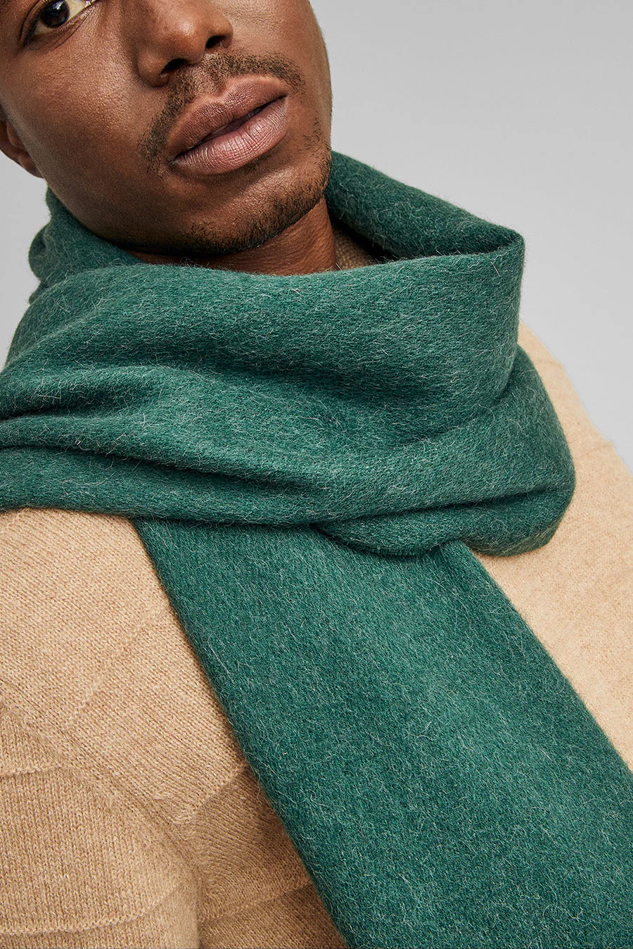 Tundra Scarf Baby Alpaca Color Bosque&Grey - Image 4