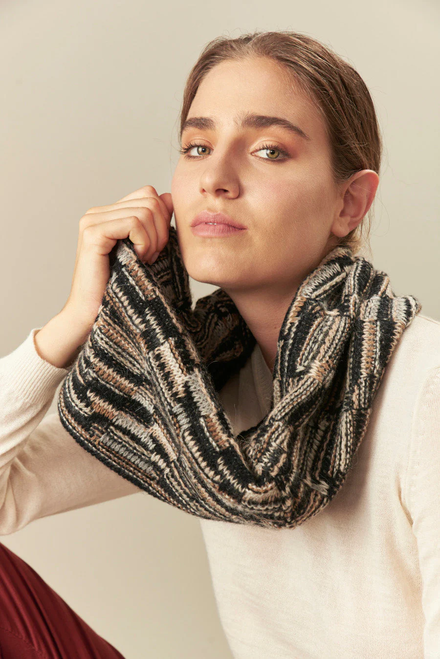 Ucrania Scarf Baby Alpaca Color Natural - Image 2