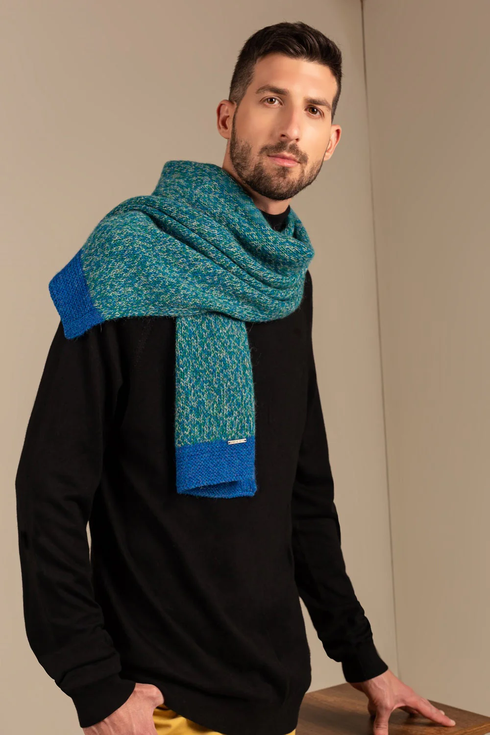 Undo Scarf Baby Alpaca Color Fiume & Carrusel - Image 5