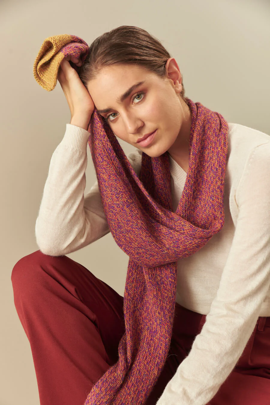 Undo Scarf Baby Alpaca Color Oropel & Glory