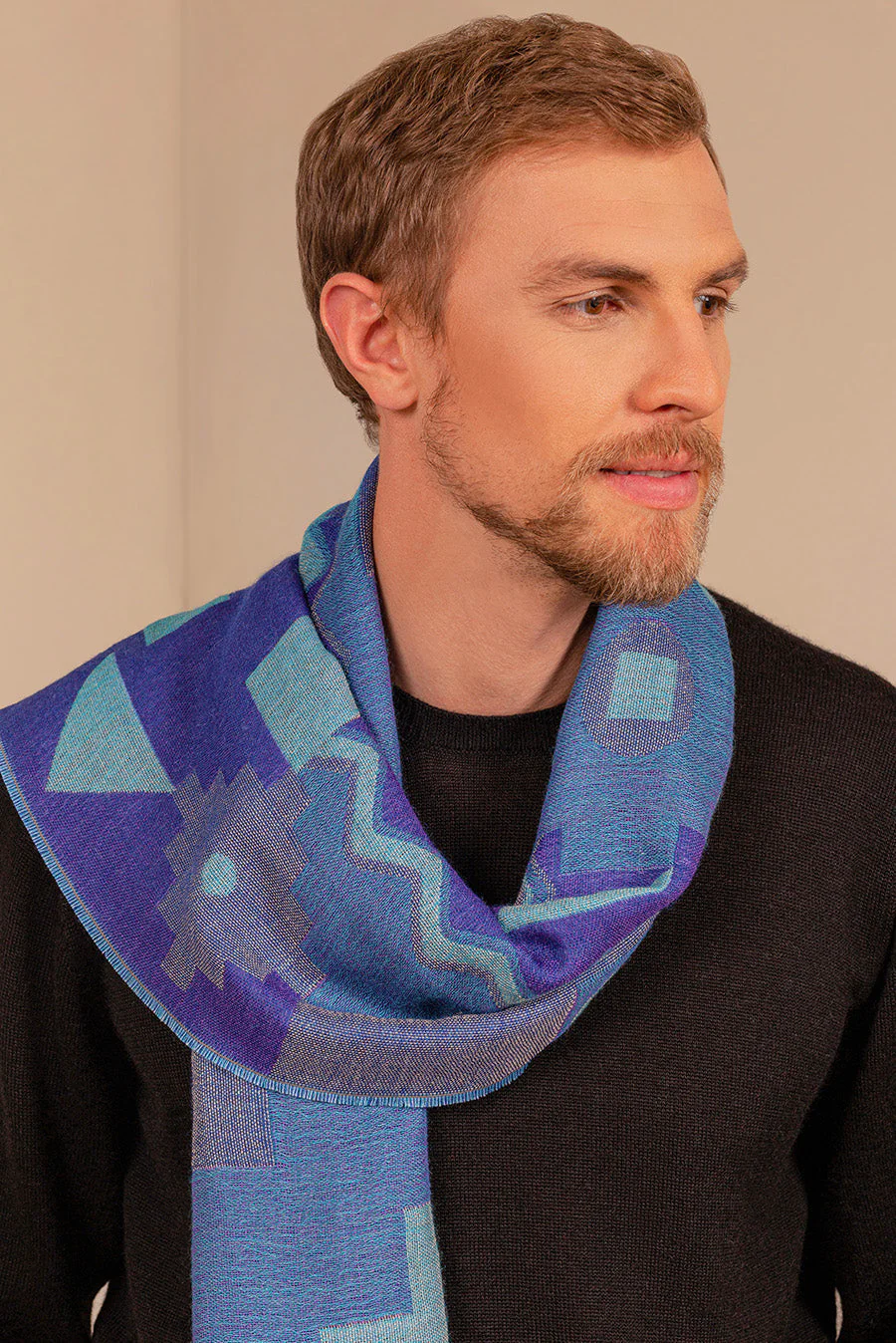 Unlike Scarf Baby Alpaca Color Blue - Image 6