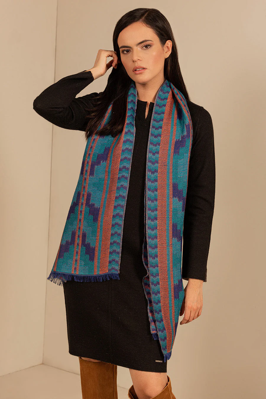 Unreal Scarf Baby Alpaca Color Blue