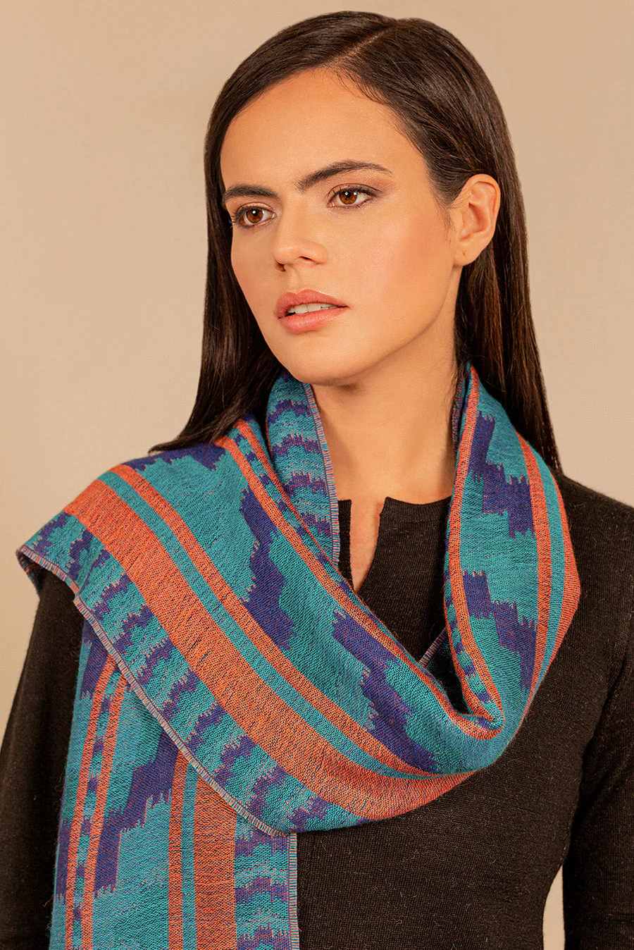 Unreal Scarf Baby Alpaca Color Blue - Image 4